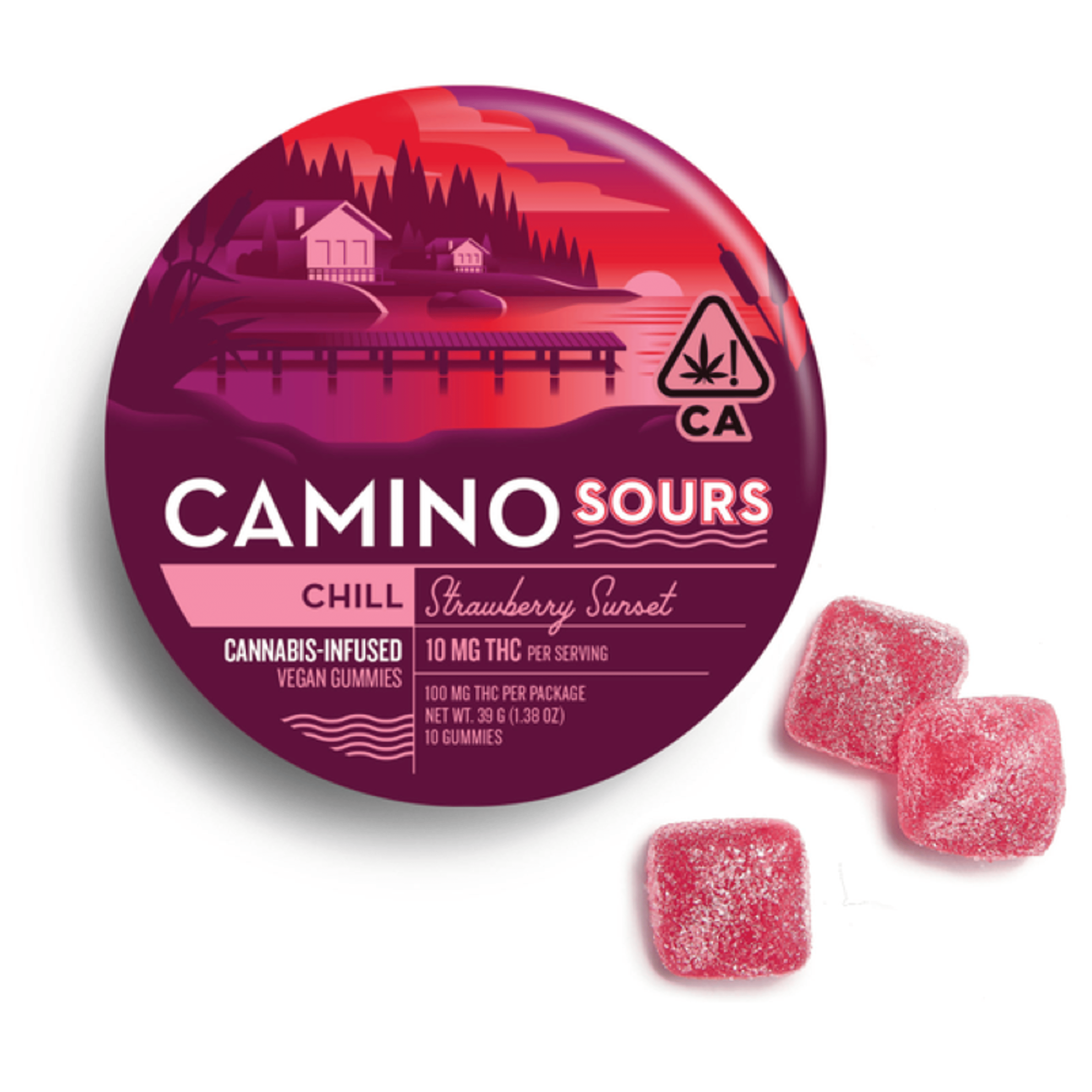 Camino Sours: Strawberry Sunset - Kiva Confections - - $26 - Edibles