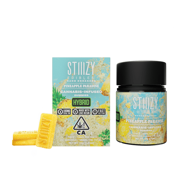 PINEAPPLE PARADISE STIIIZY EDIBLES - 100MG GUMMIES