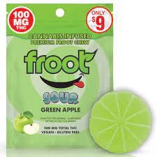 Froot - Sour Green Apple Single Gummy 100mg - Froot - Froot - Sour Green Apple Single Gummy 100mg - $9 - Edible