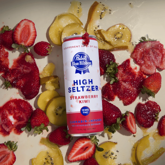 Pabst Blue Ribbon: Pbr - Strawberry Kiwi High Seltzer