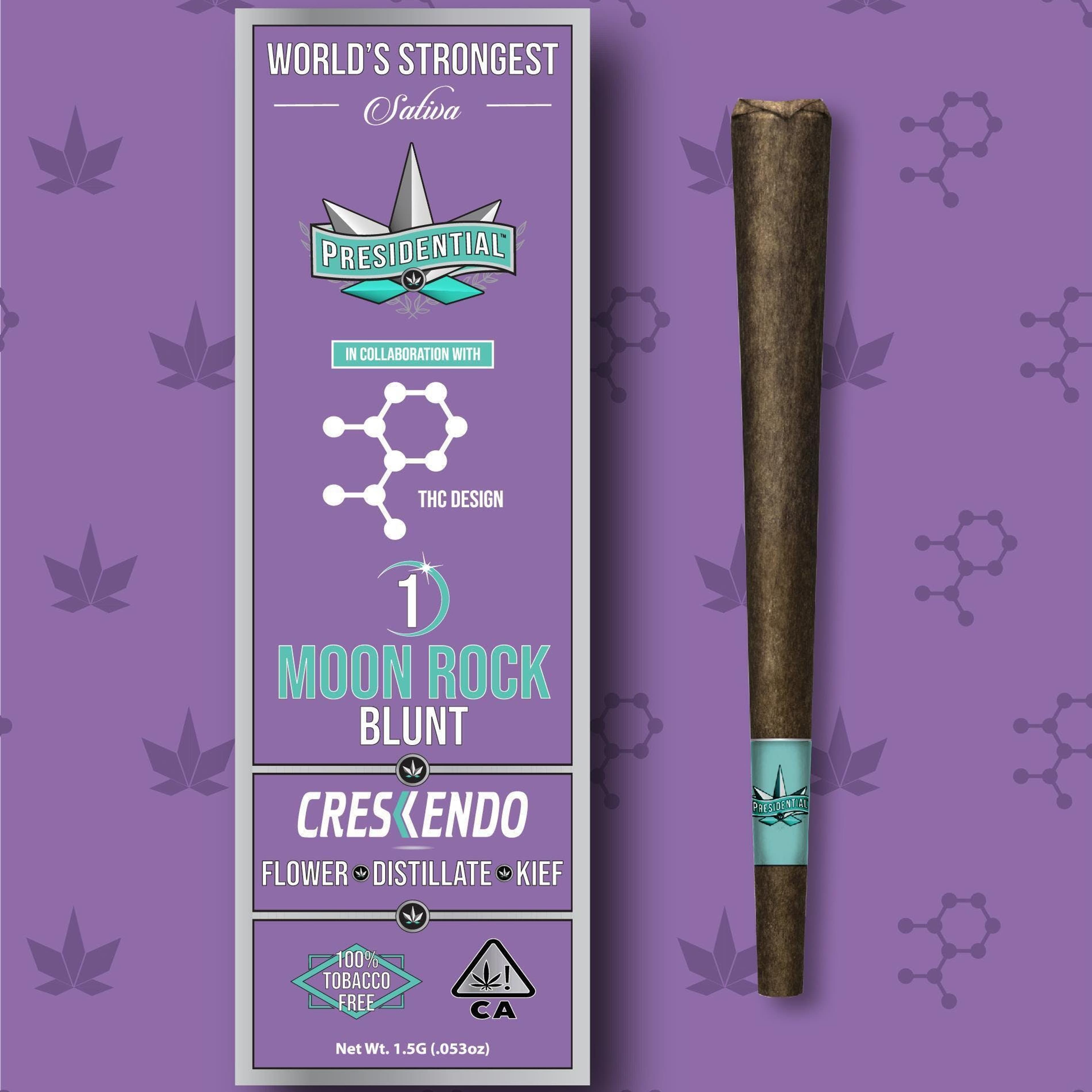 Crescendo THC Design x Presidential Moon Rock Blunt - 1.5g - Presidential - - $25 - Infused Pre-Rolls