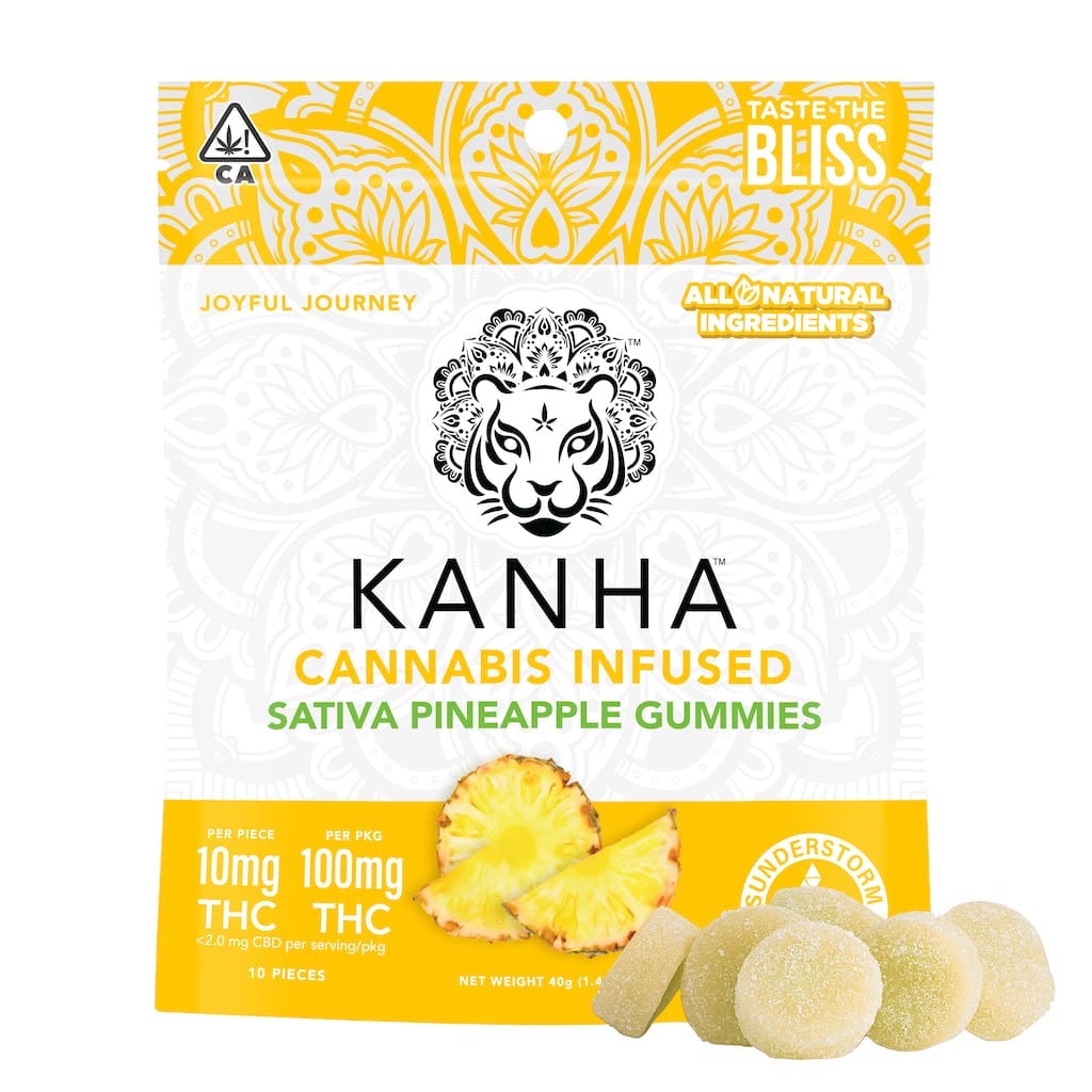 Pineapple - 100mg - Kanha - Gummy - Sativa - $15 - Gummies