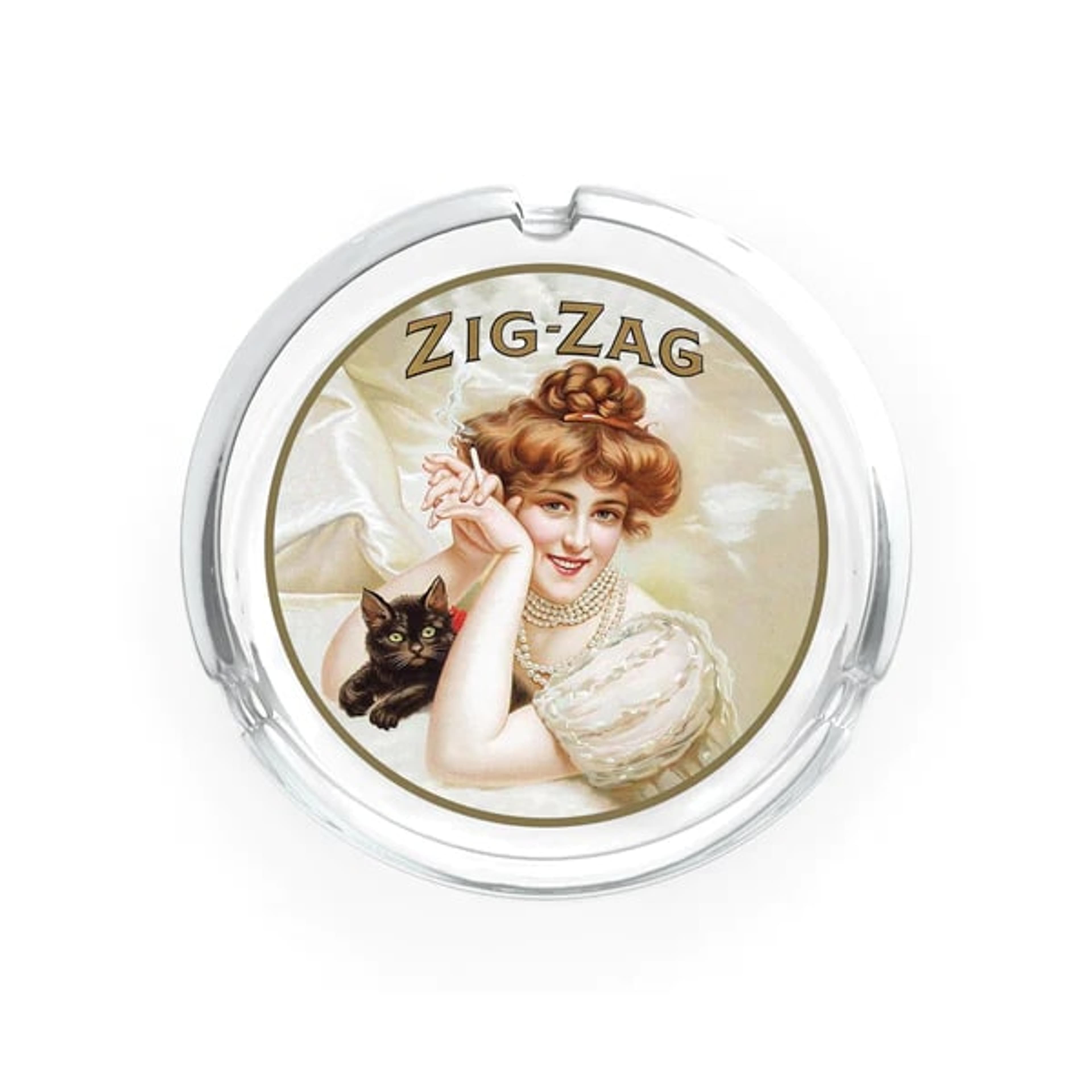 Glass Vintage Cat Lady Ash Tray - Zig Zag - - $13.99 - Non-Cannabis