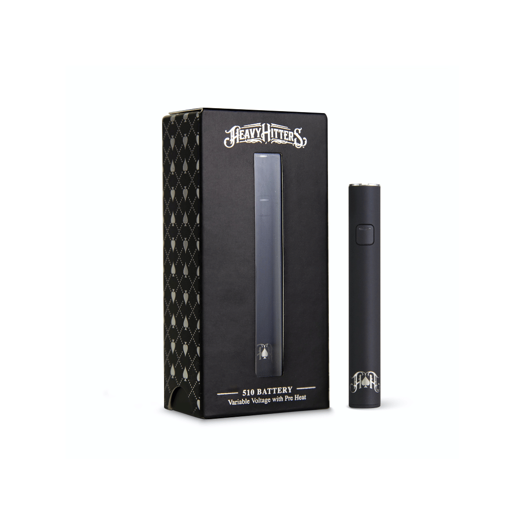 510 Black Battery w/button - Heavy Hitters - 510 Battery - $19 - Batteries