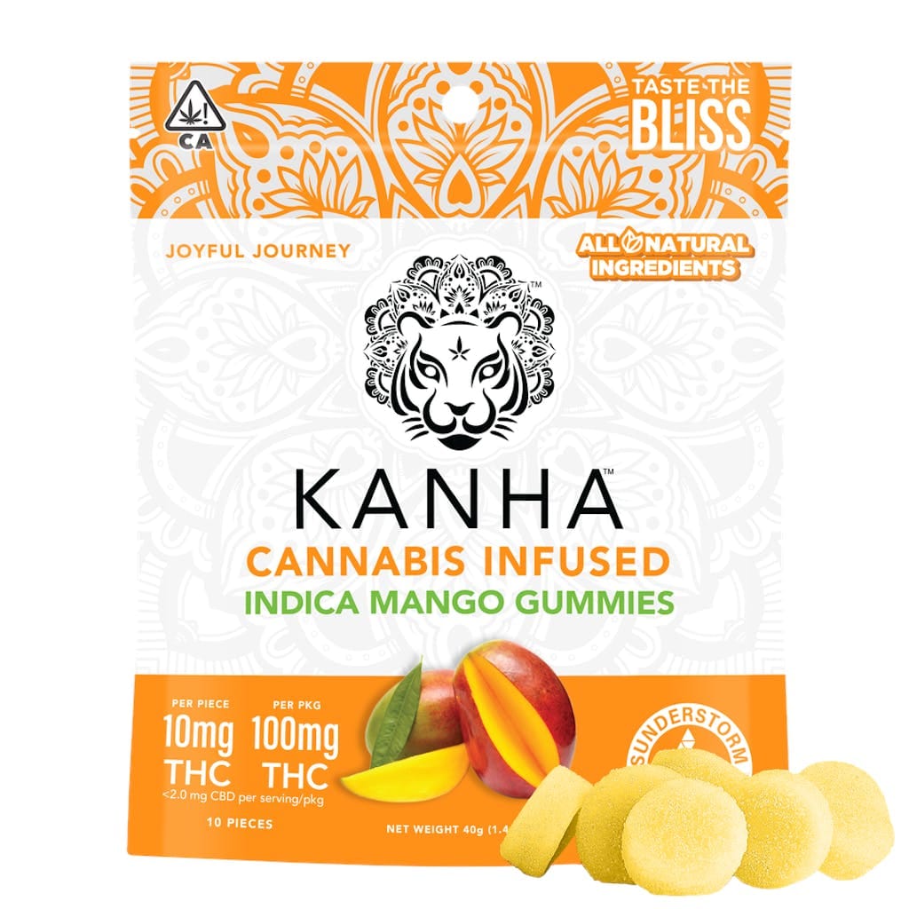 Mango - 100mg - Kanha - Gummy - Indica - $15 - Gummies