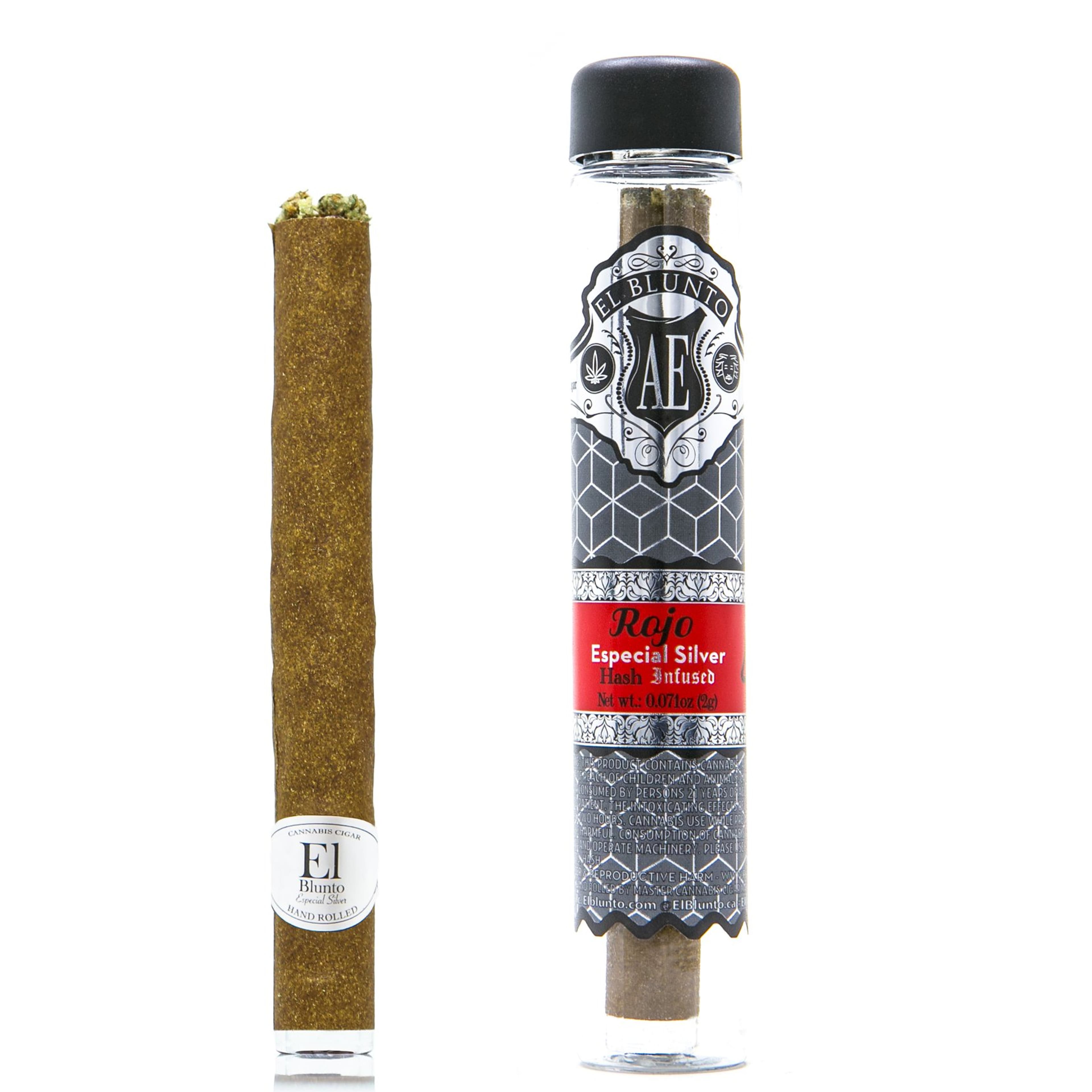 $24.30 El Blunto Rojo Especial Silver hash infused 1.65G Joint - El Blunto - - $17.50 - Pre-Rolls
