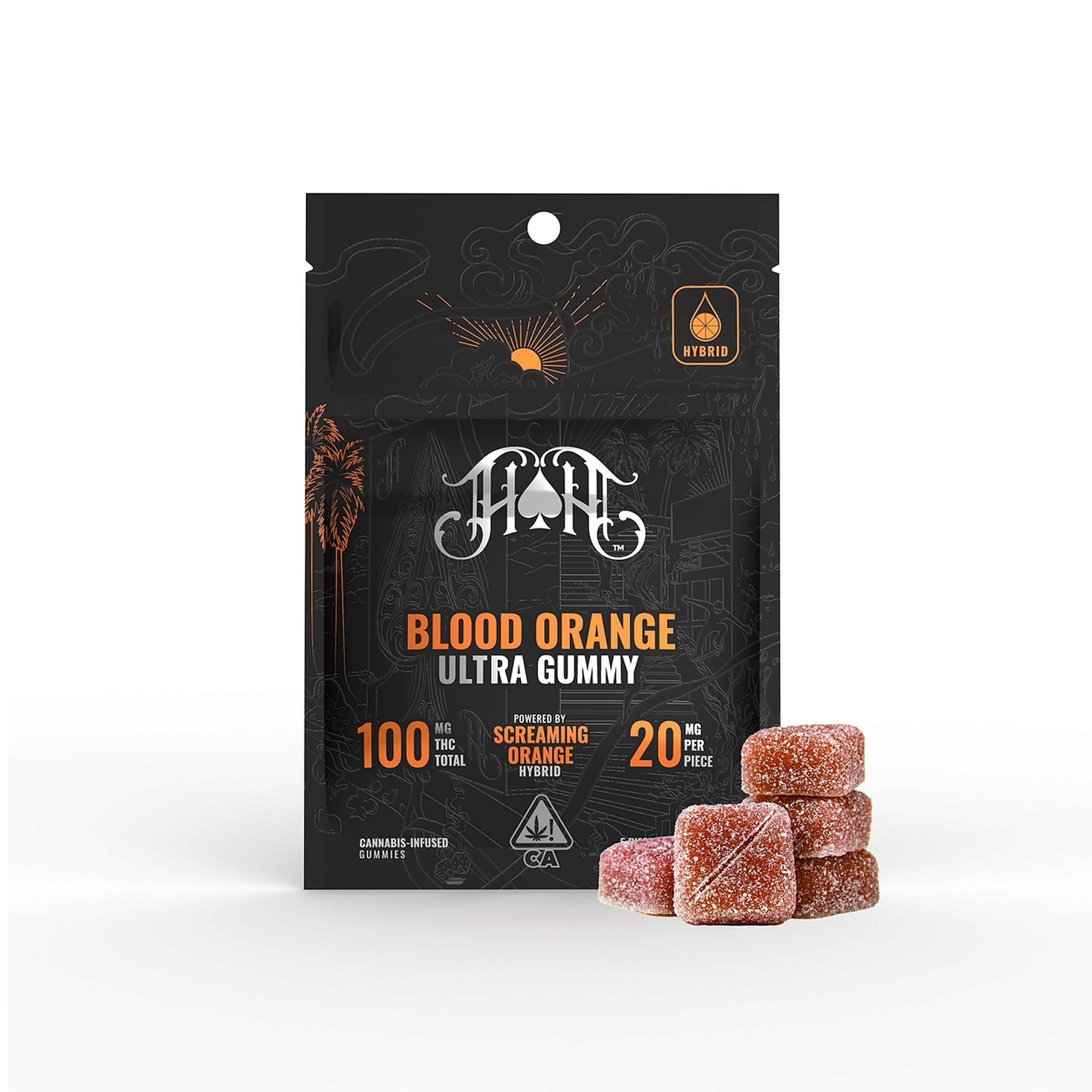 Blood Orange Gummies - 100mg - Heavy Hitters - Blood Orange - $20 - Gummies
