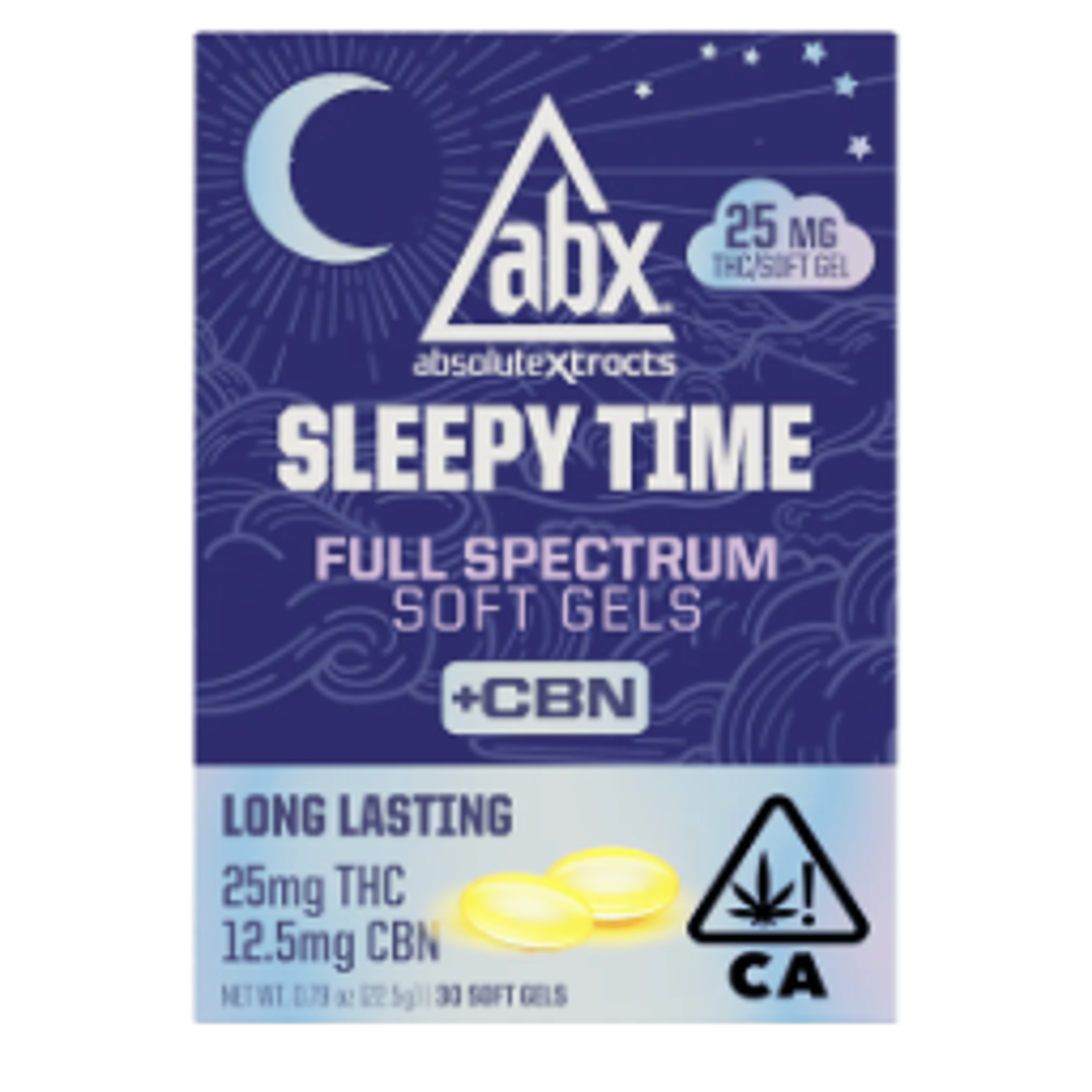 Sleepytime +CBN Soft Gels 25mg 30ct - ABX / absoluteXtracts - - $68 - Capsules