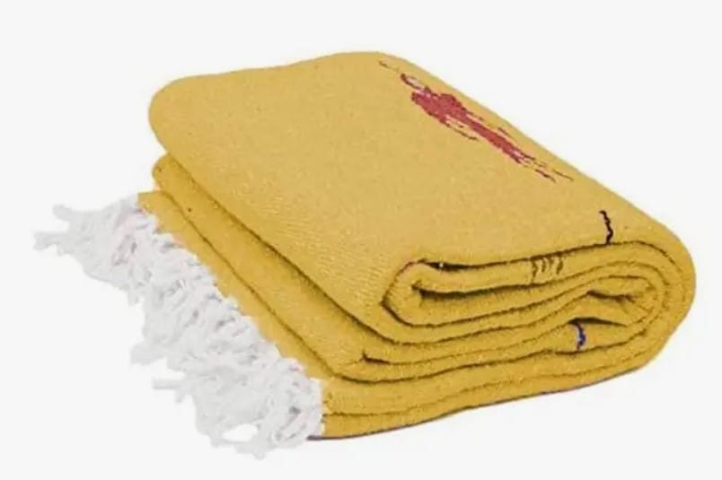Yellow Baja Thunderbird Blanket Handmade in Mexico - High Tide -  - $55 - Maliboutique