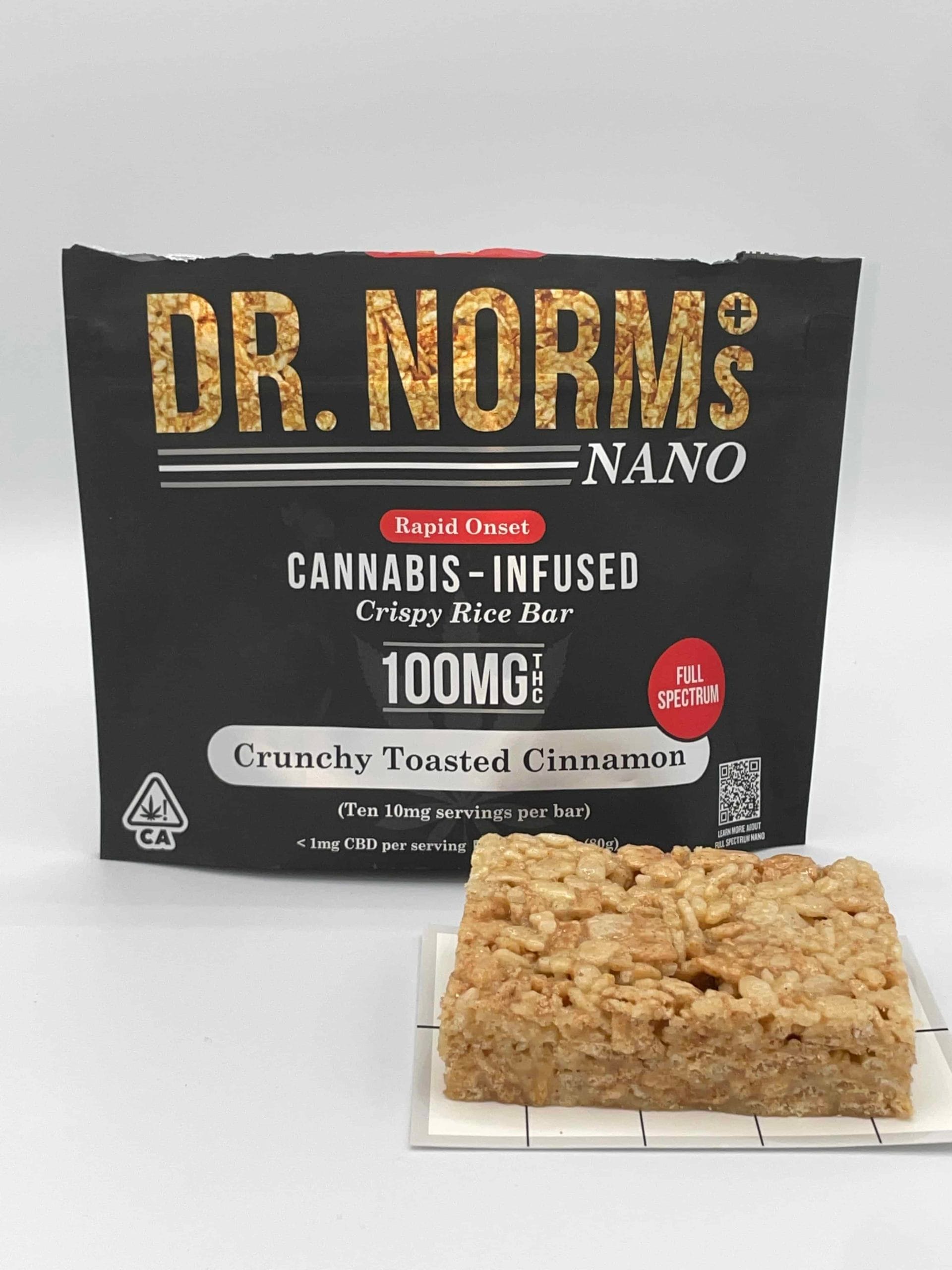 Dr. Norm's - NANO Crunchy Toasted Cinnamon Rice Bar - Dr. Norm's - Dr. Norm's - NANO Crunchy Toasted Cinnamon Rice Bar - $25 - Edible