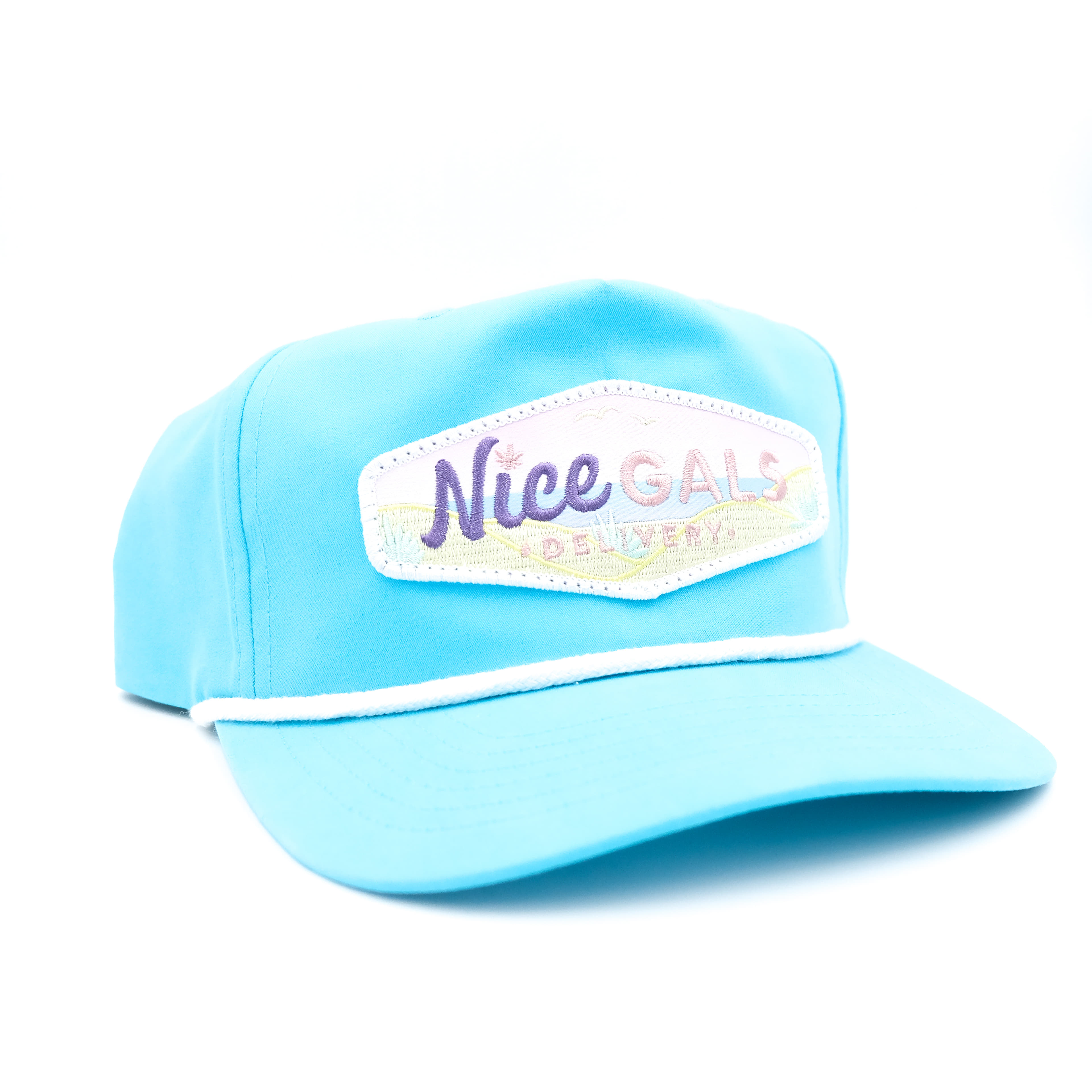 Tommy Breeze x Nice Gals Collab Rope Hat - Teal/Pink - A Nice Guys Production - Rope Hat - $30 - Apparel