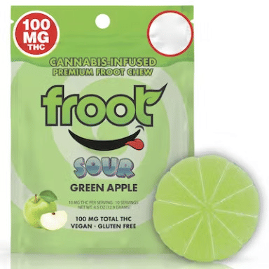 Froot Sour Gummy Green Apple 100mg