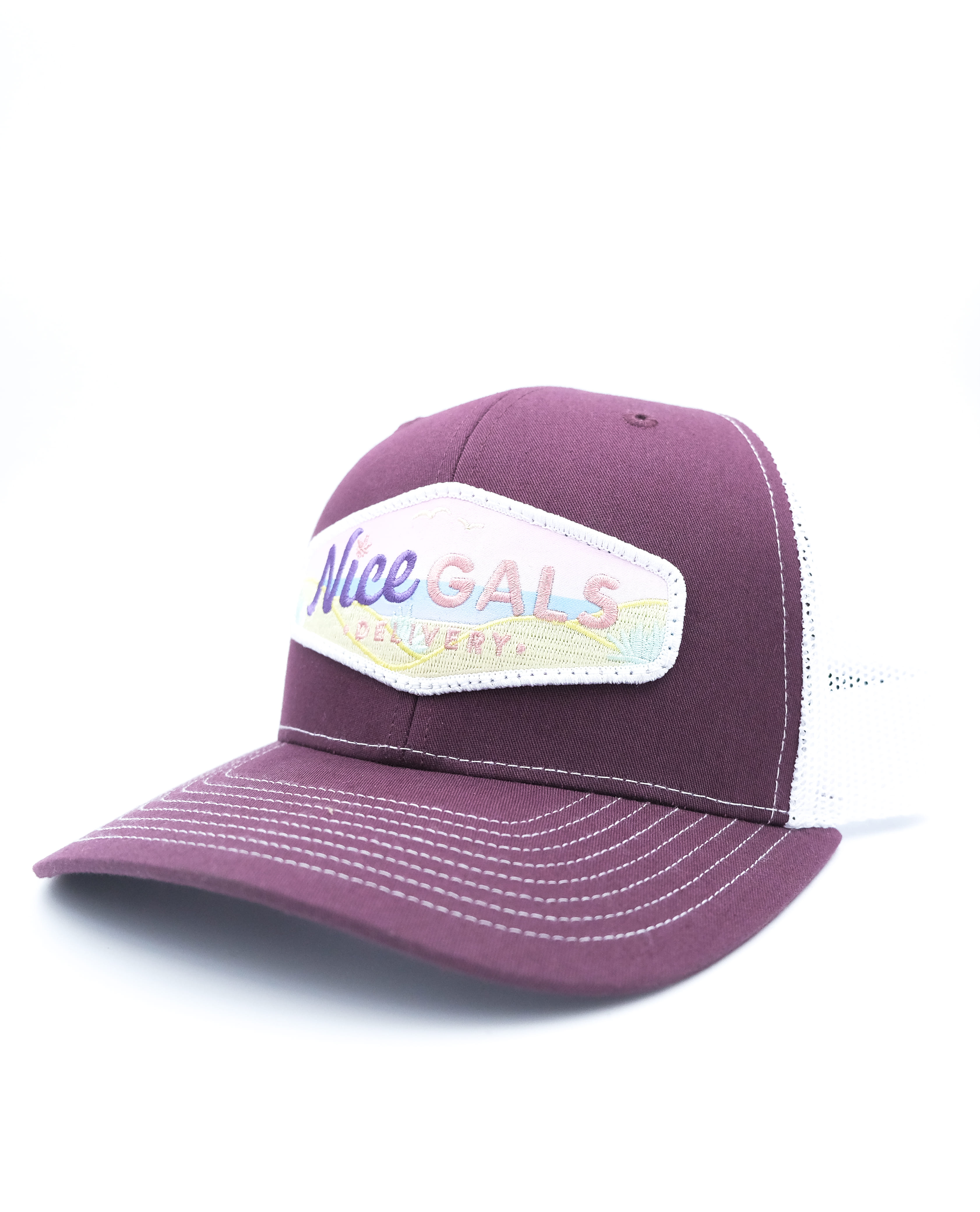 Tommy Breeze x Nice Gals Collab Hat - Maroon/White - A Nice Guys Production - Hat - $30 - Apparel