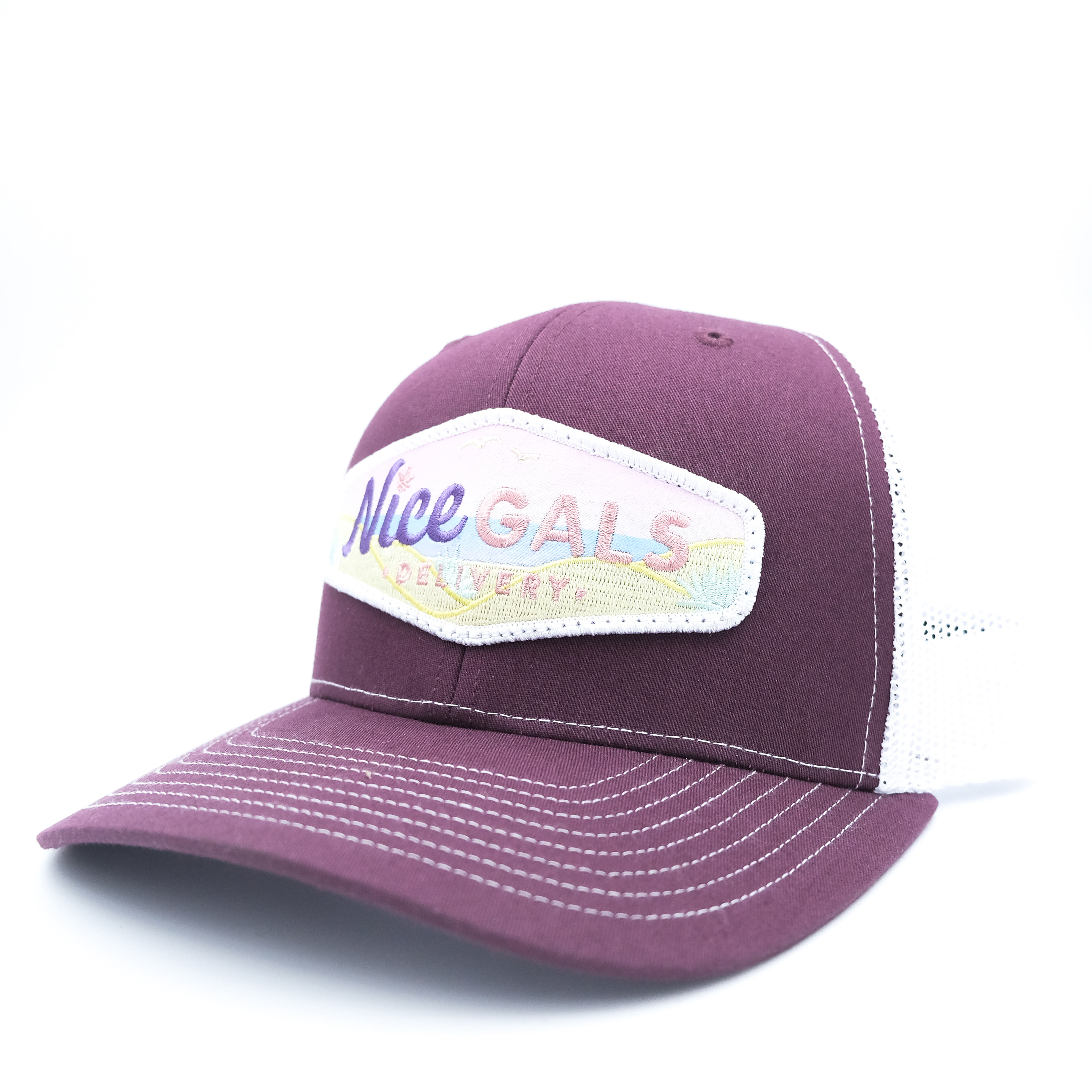 Tommy Breeze x Nice Gals Collab Hat - Maroon/White - A Nice Guys Production - Hat - $30 - Apparel