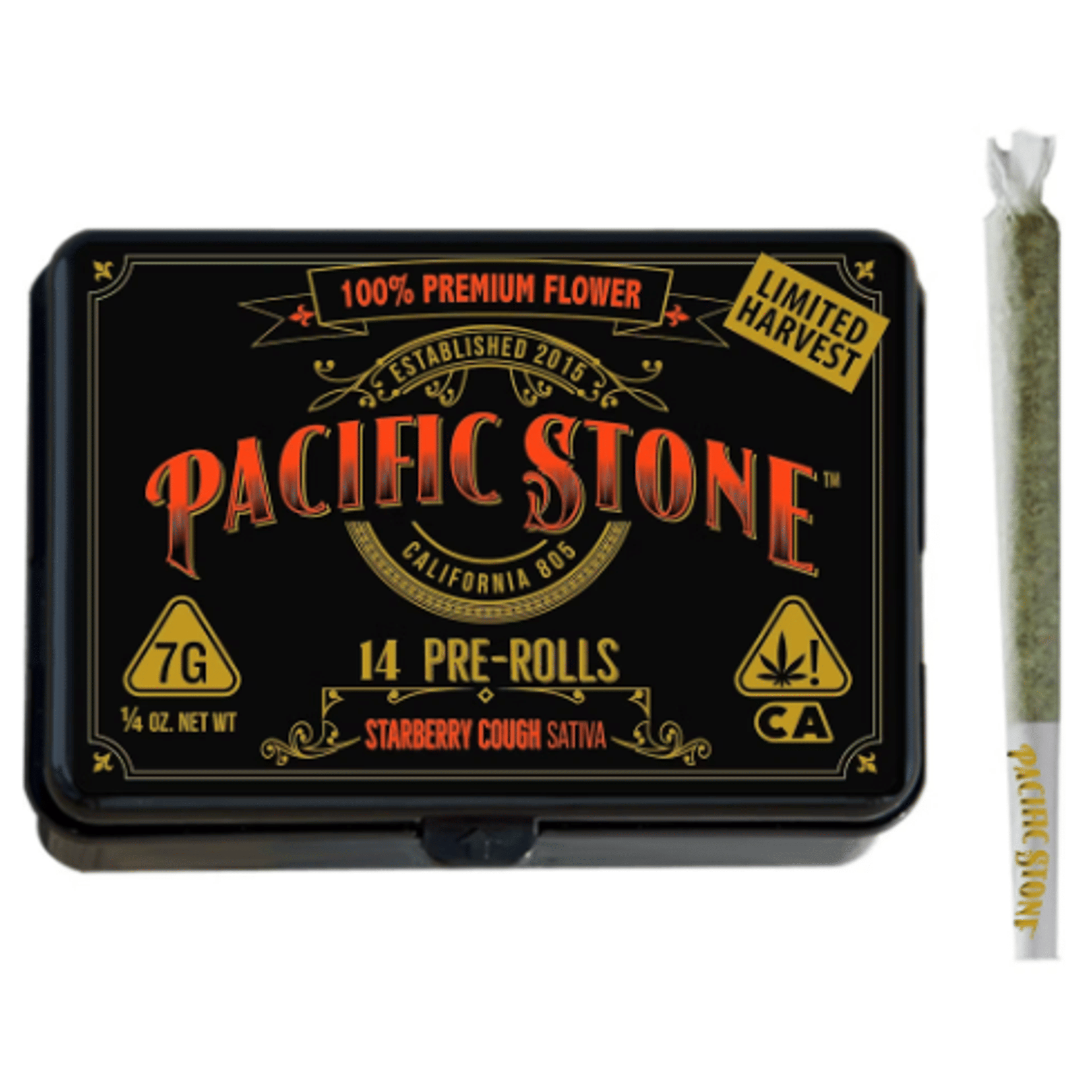 Pacific Stone: Starberry Cough Sativa 14 Pack Pre-Rolls - Pacific Stone - - $56 - Pre-Rolls