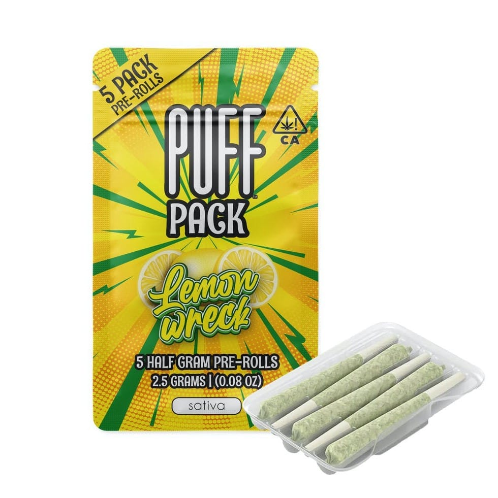 Lemon Wreck | Pre-Rolls (5-Pack) [2.5g] - PUFF -  - $16 - Pre-Rolls