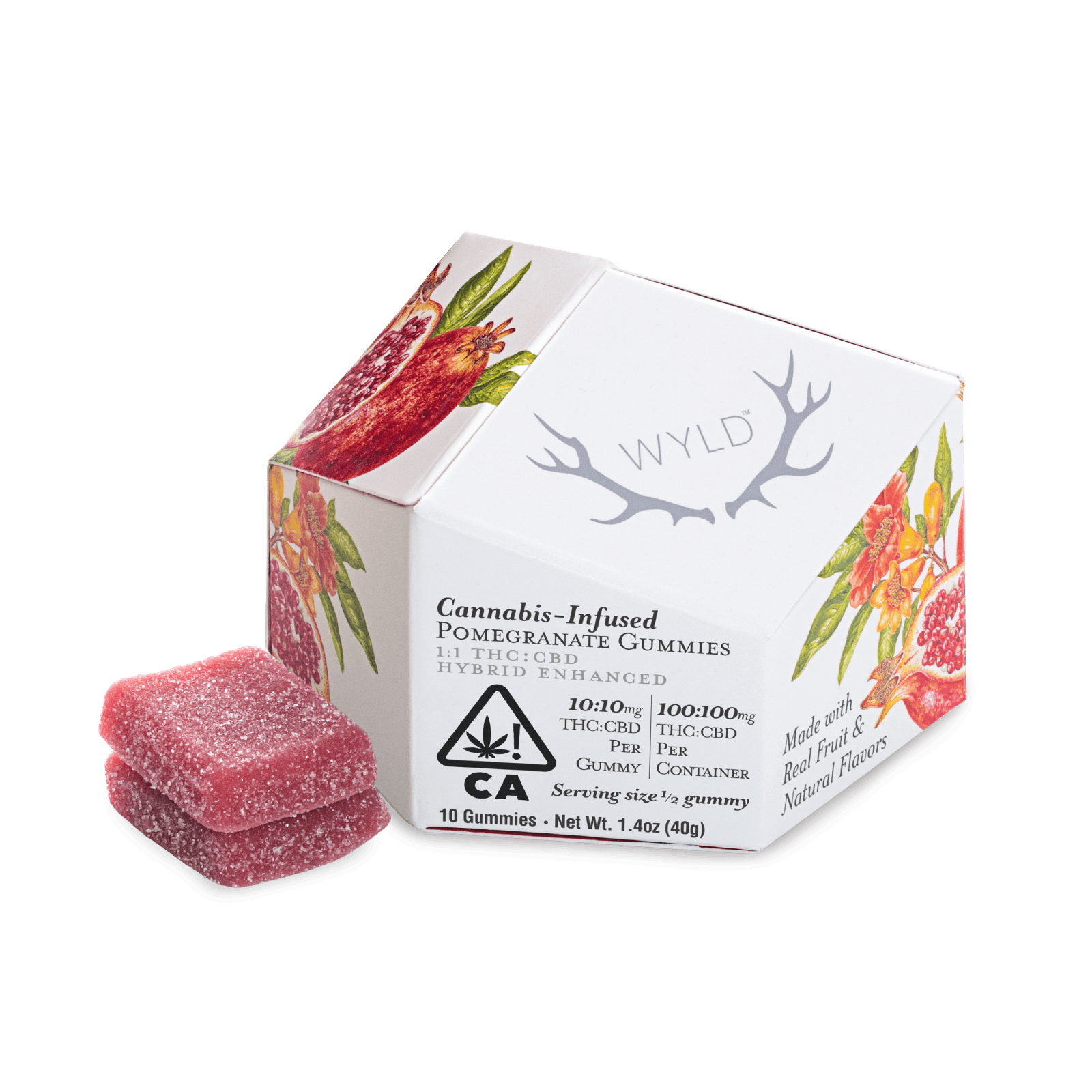 Pomegranate CBD:THC 1:1 100MG - Wyld -  - $19.35 - Edibles