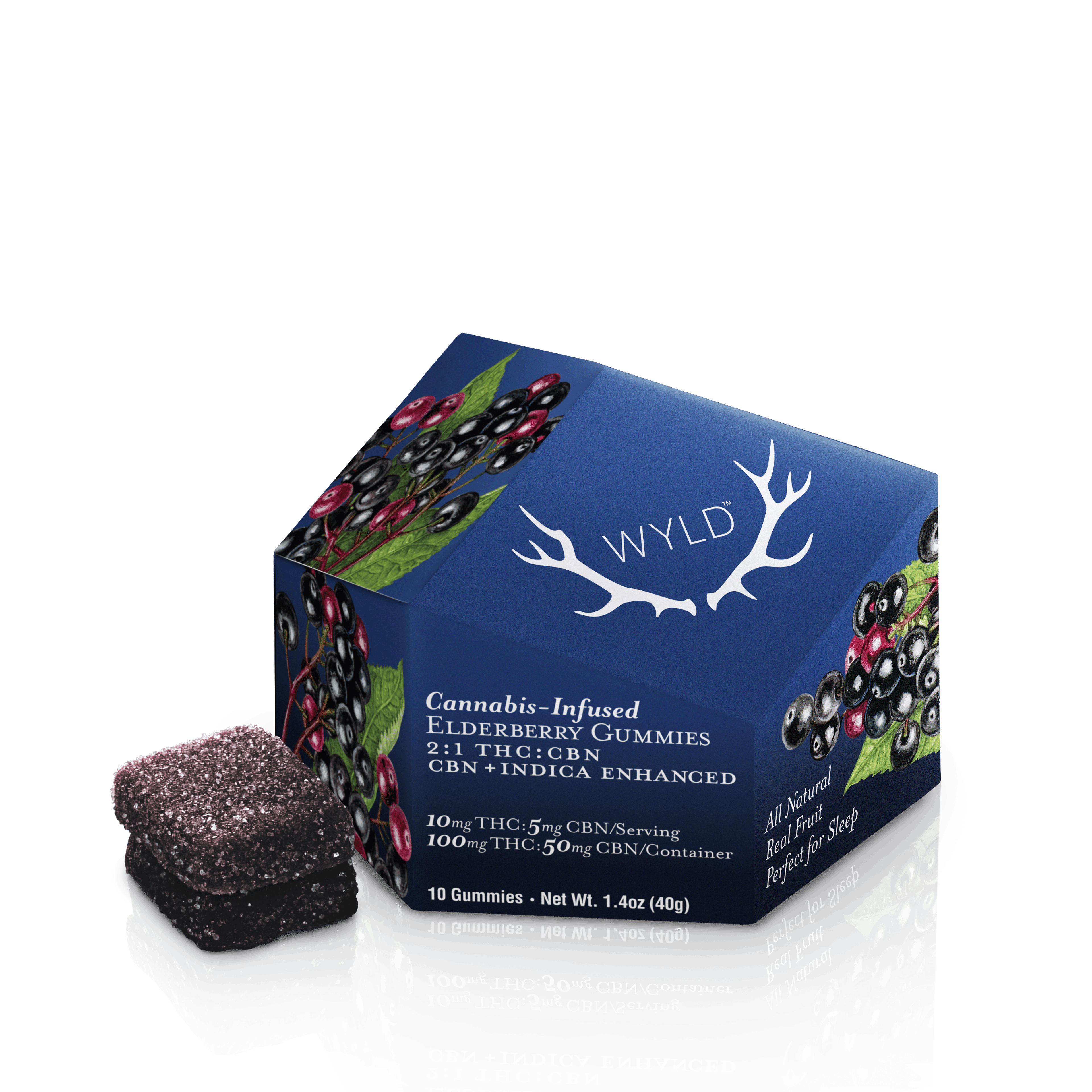 Elderberry Gummies 2:1 THC:CBN - 10 Pack - WYLD - Gummy - Indica - $19 - Gummies