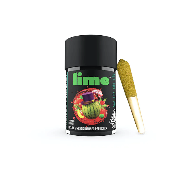 Lime | .6gx5pk - Watermelon Runtz - Diamond & Hash Infused Pre-Roll - Hybrid