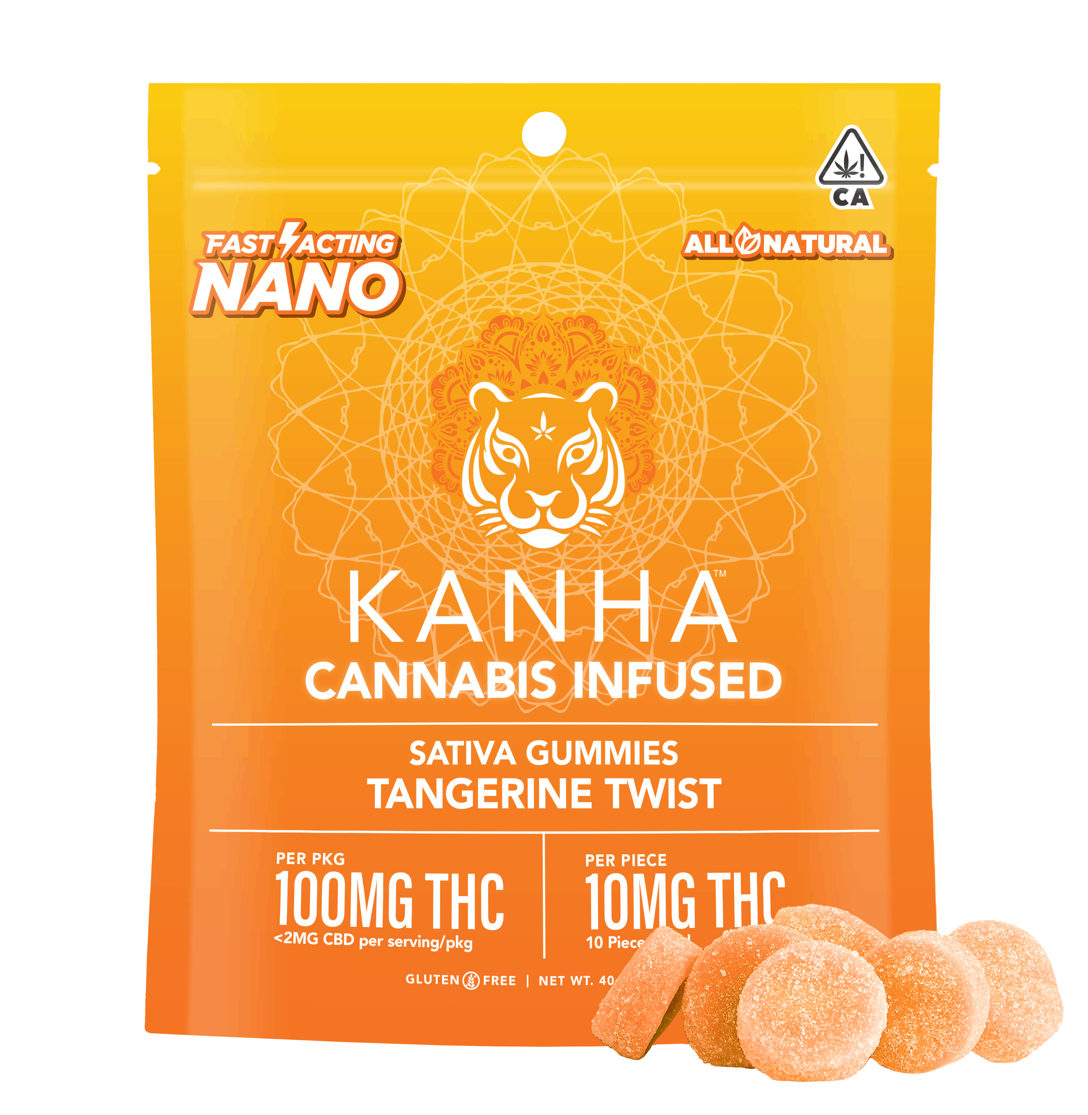 KANHA NANO Gummies - Tangerine Twist - 100mg - Kanha -  - $16.99 - Edibles