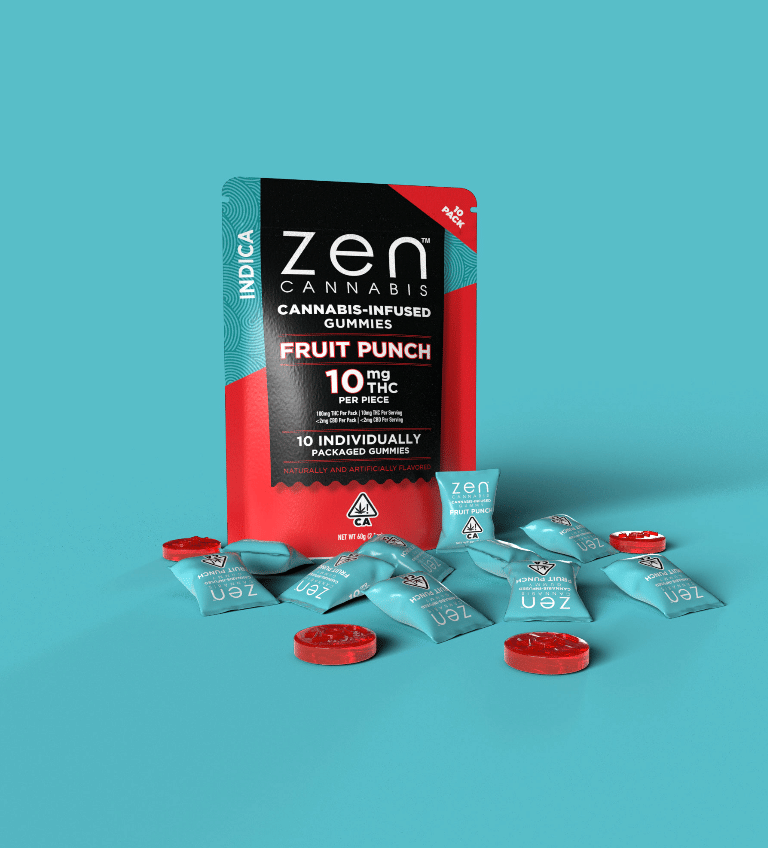 ZEN: Indica Fruit Punch - 100mg - Zen Cannabis -  - $14 - Edibles