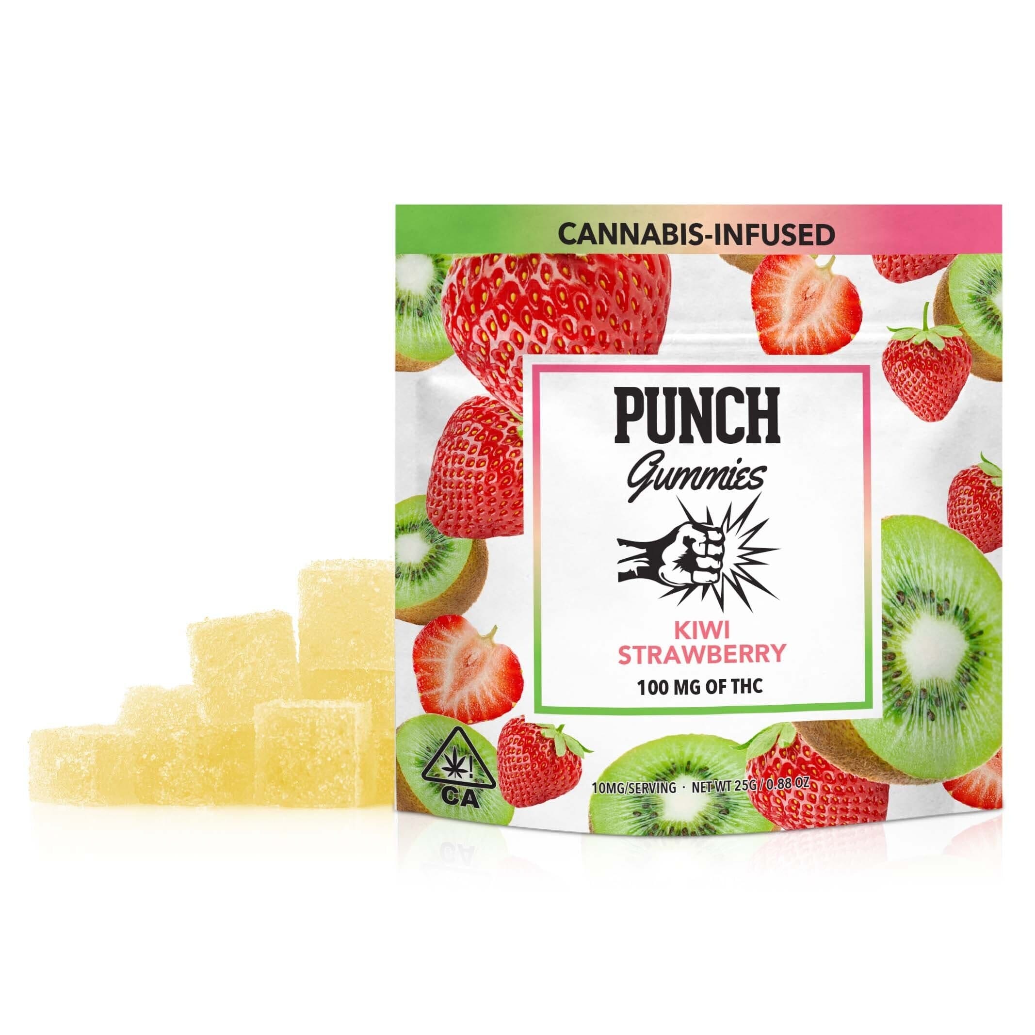 Punch Edibles - Sugar Coated Kiwi Strawberry Gummies - Punch Edibles - Punch Edibles - Sugar Coated Kiwi Strawberry Gummies - $9 - Edible