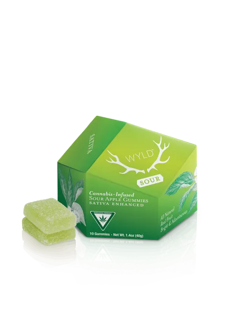 WYLD - Sour Apple Gummies - 10 Pack
