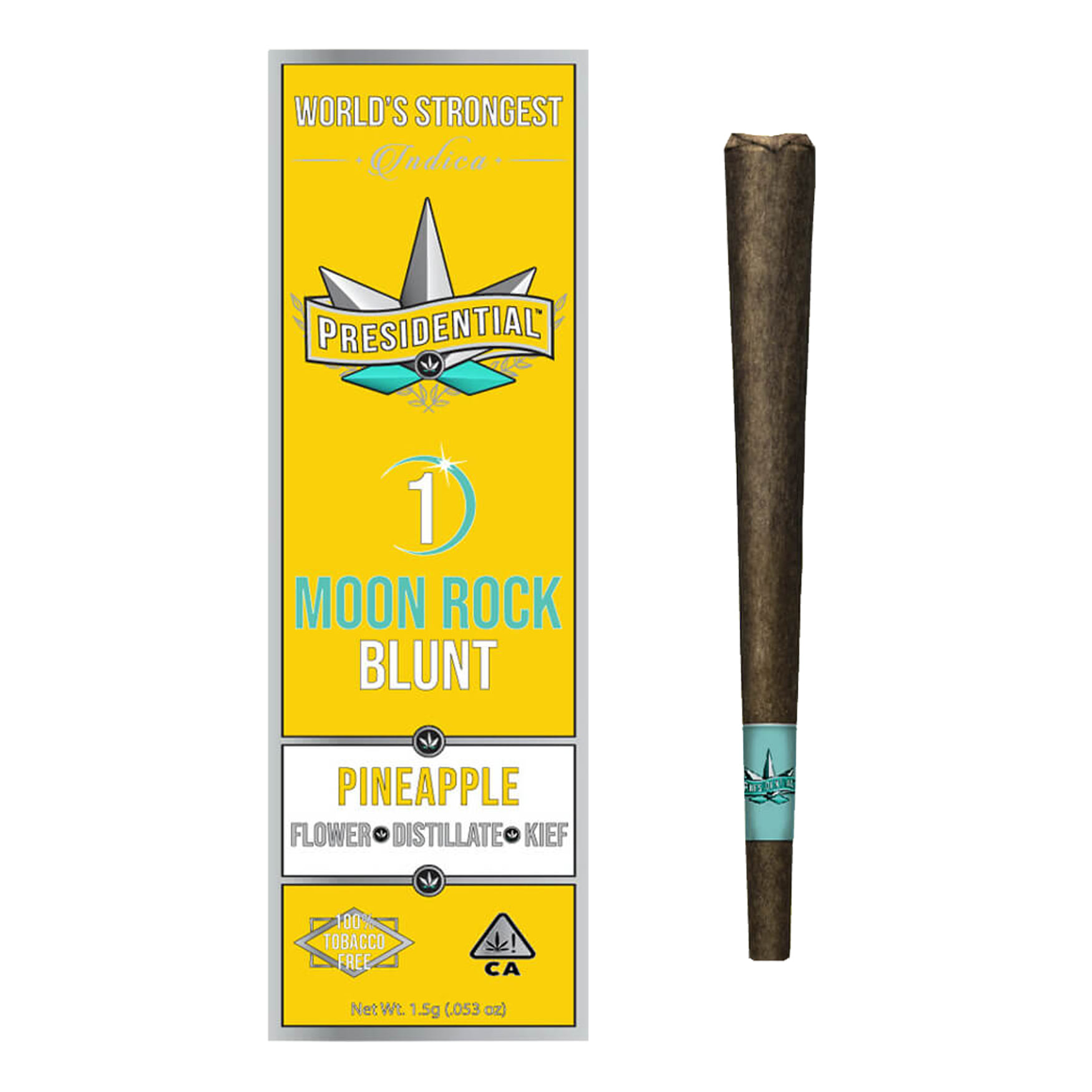 Pineapple (I/H) 1.5g Moon Rock Blunt - Presidential - Pineapple (I/H) Moon Rock Blunt - $17 - Prerolls