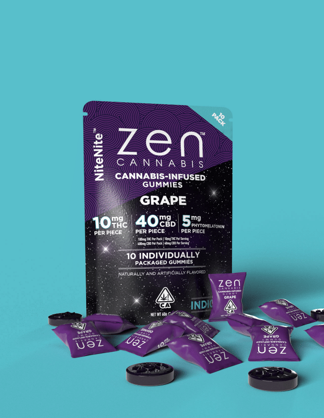 ZEN: NiteNite Grape - 100mg THC + 400mg CBD + 50mg Melatonin - Zen Cannabis -  - $14 - Edibles