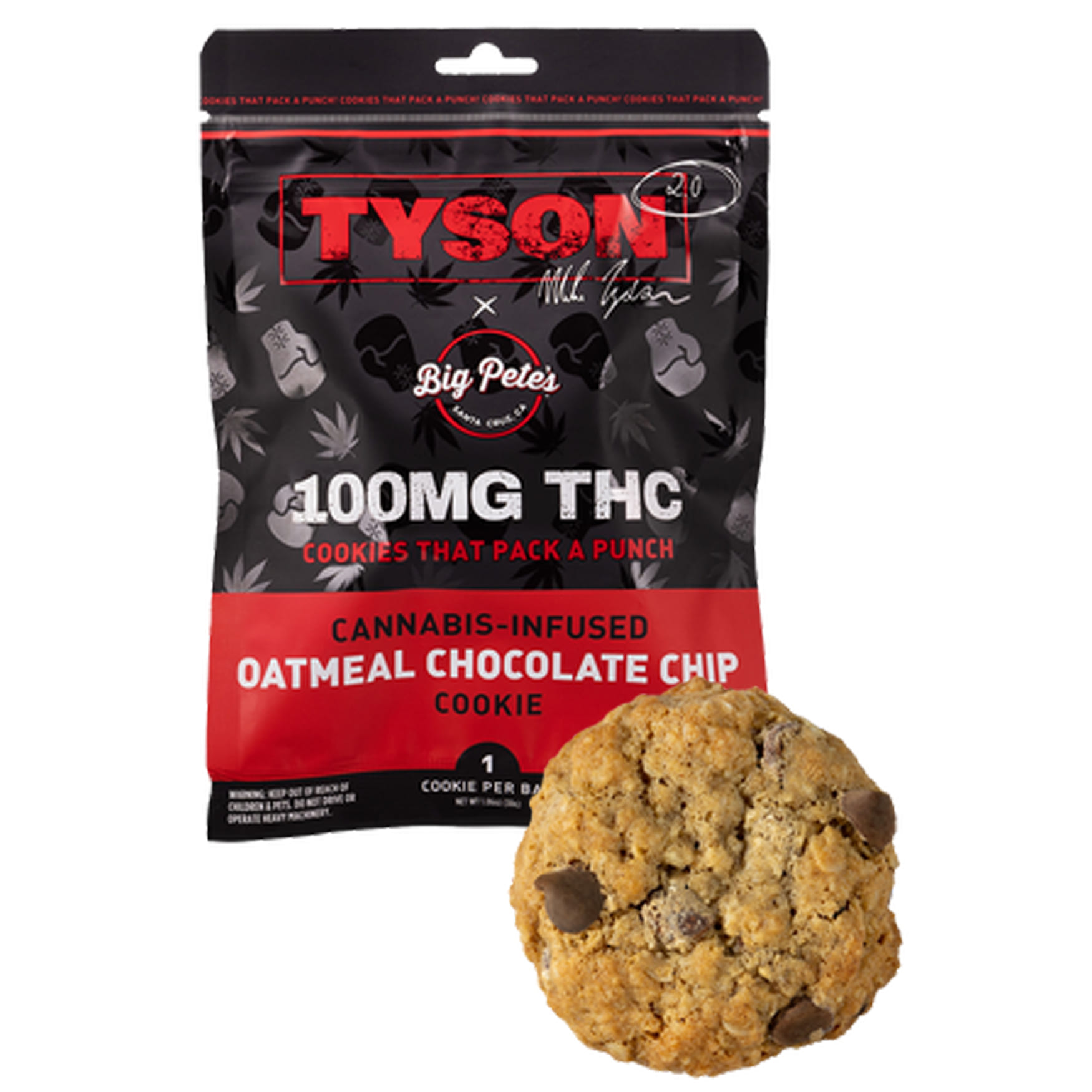 Tyson 100mg Single CC Oatmeal - Big Petes - Big Pete's - Tyson 100mg Single (I) - $15 - Edibles