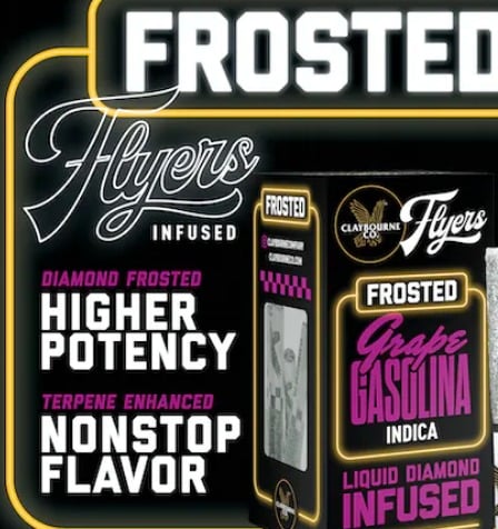 Frosted Flyers: Grape Gasolina 5PK Infused Prerolls