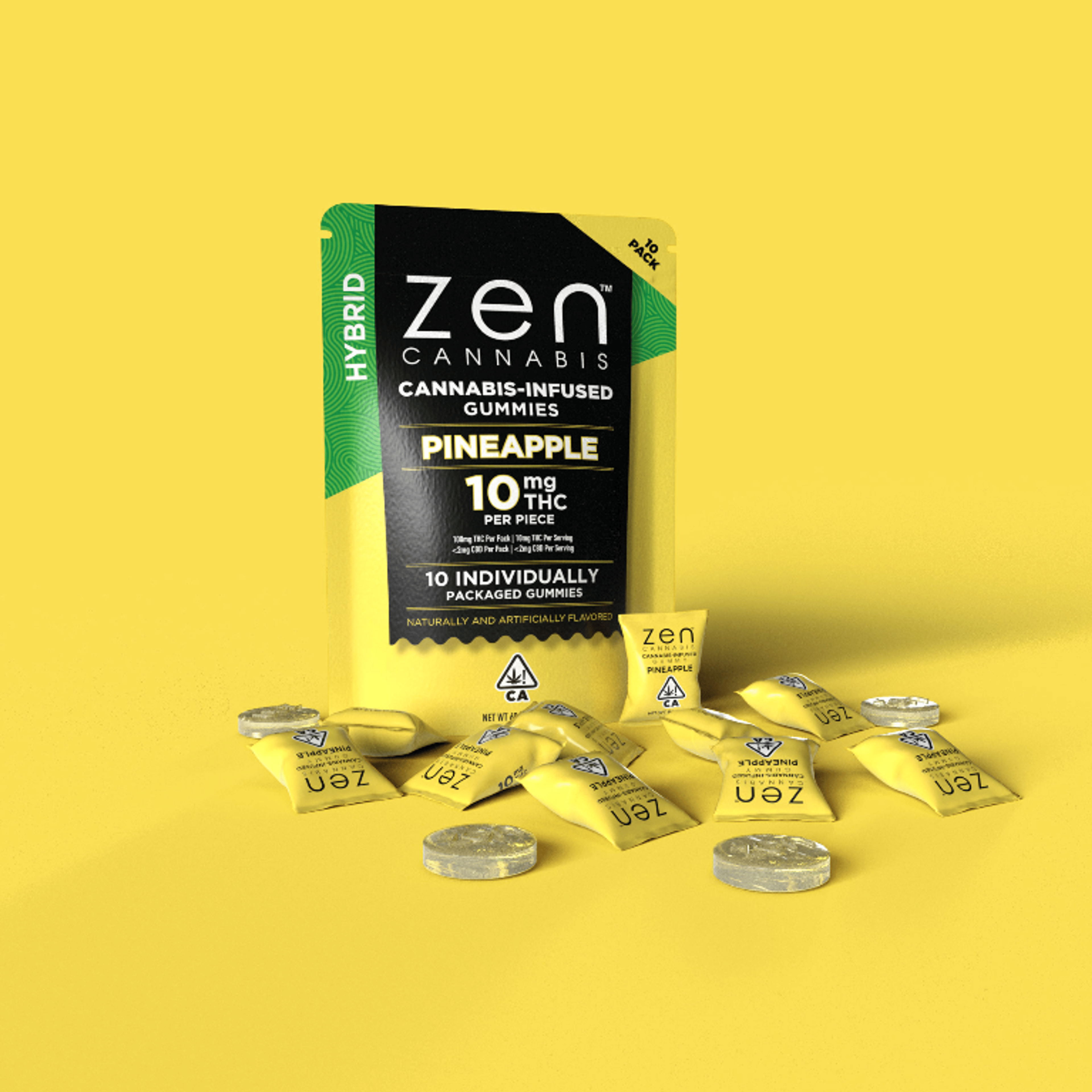ZEN: Hybrid Pineapple - 100mg - Zen Cannabis - - $14 - Edibles