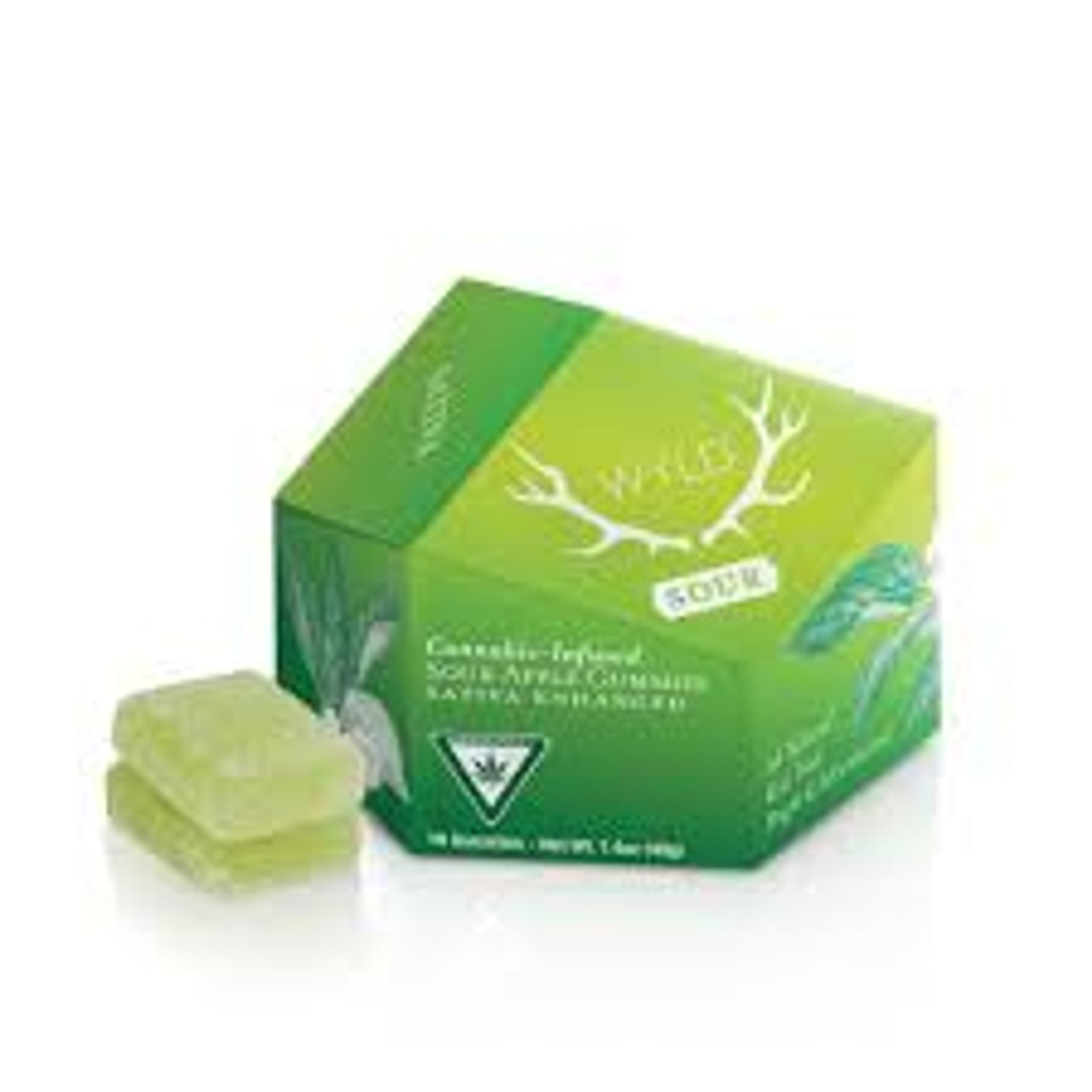 Sour Apple Sativa Enhanced Gummies - WYLD - - $15.85 - Edibles
