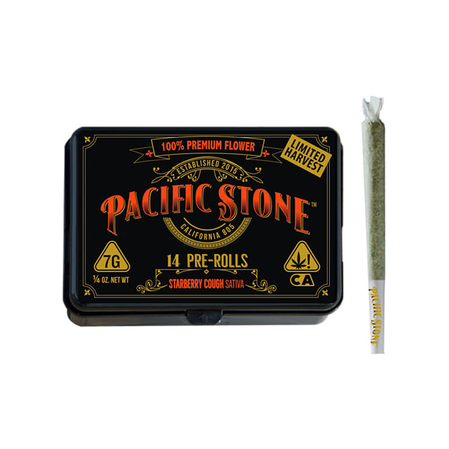 Pacific Stone Prerolls - Starberry Cough (7g/14-pack Sativa)
