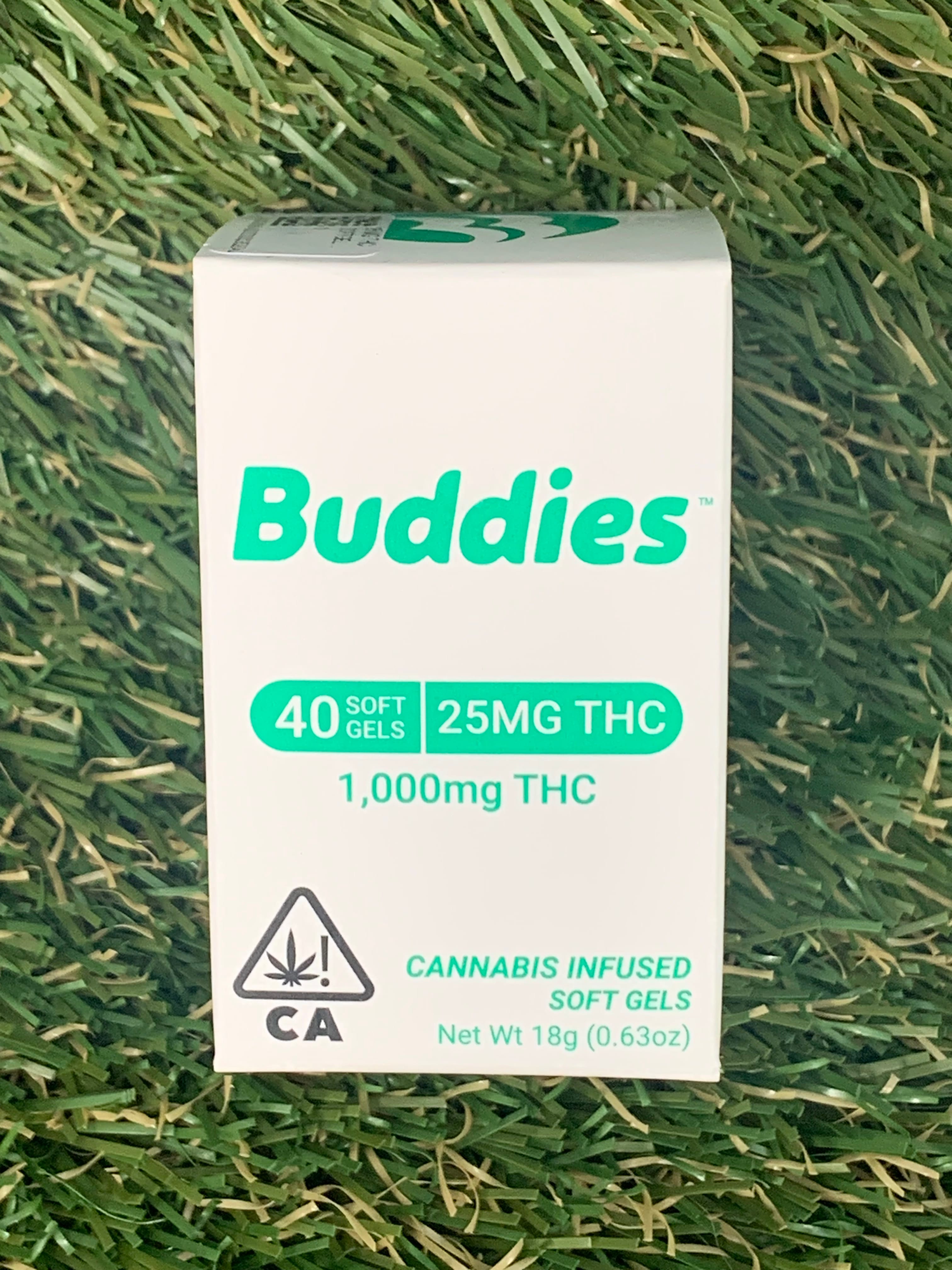 25 MG THC SOFTGEL CAPSULE - 40PK - Buddies -  - $28.80 - Capsules