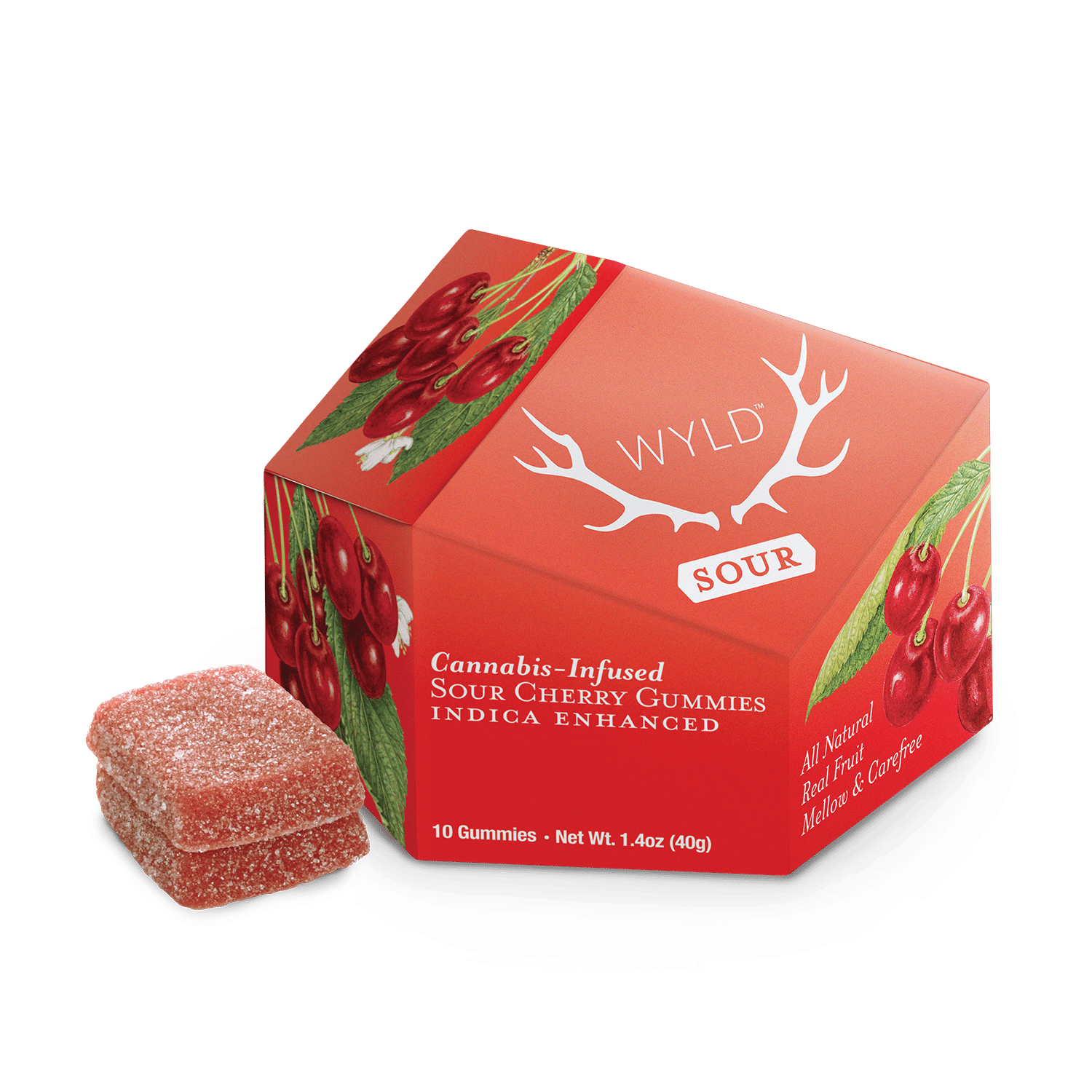 Wyld — Sour Cherry 100mg THC Indica Enhanced Gummies