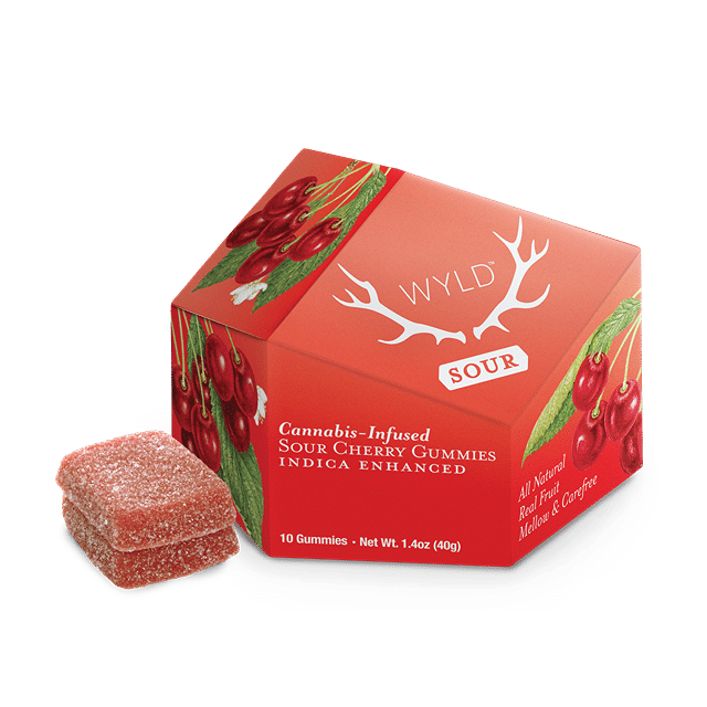 Wyld - Sour Cherry 100mg THC Indica Enhanced Gummies