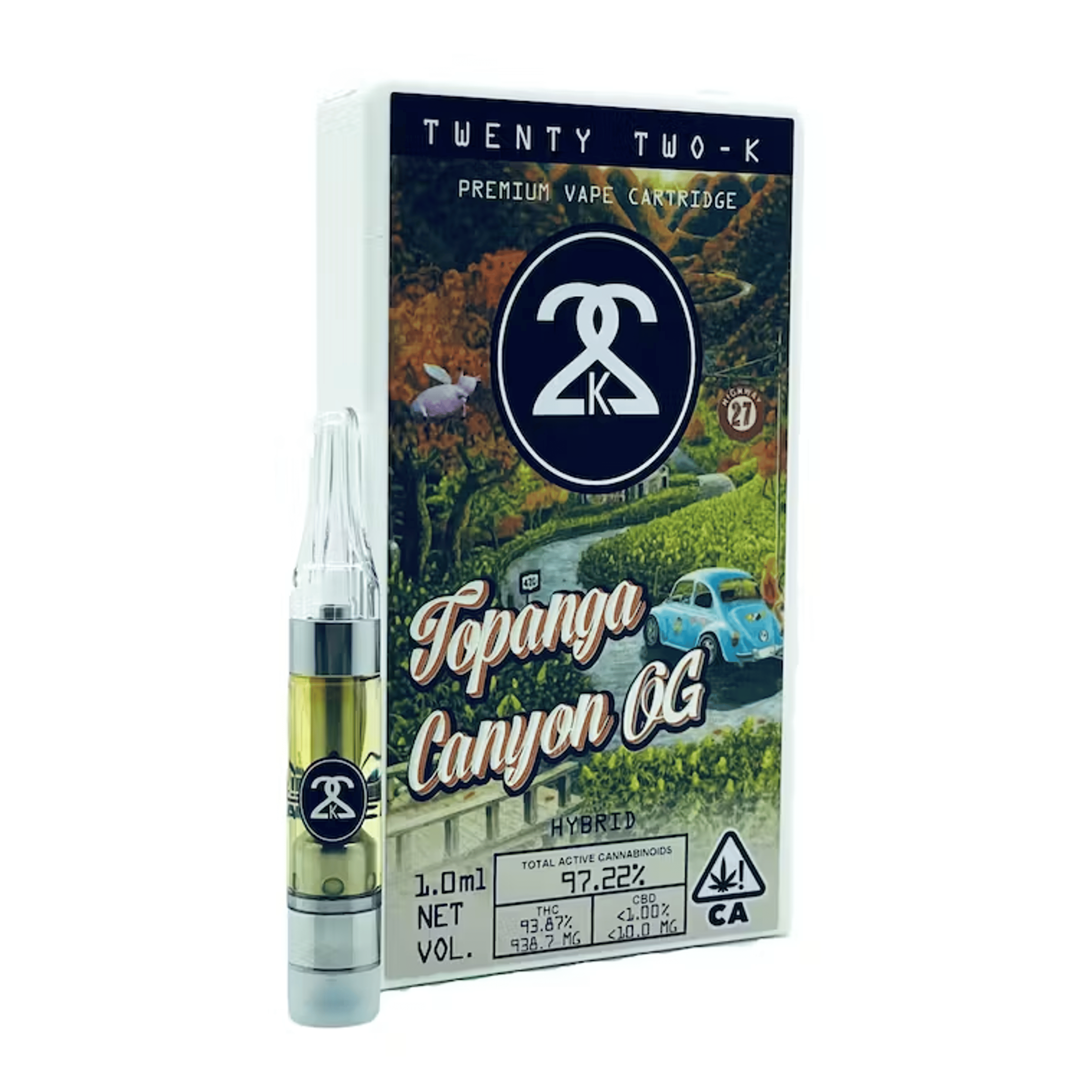 Premium Cart: Topanga Canyon OG - 1g - Twenty Two K / 22k - - $30 - Cartridges / Pens