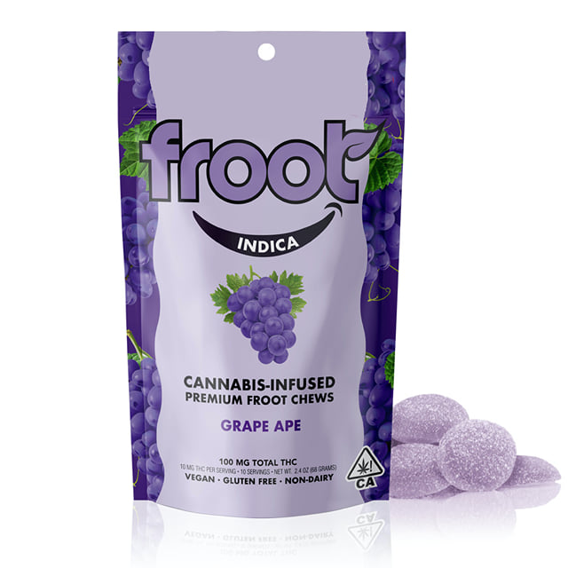 Froot Gummies - Grape Ape (100mg/10-pack Indica)