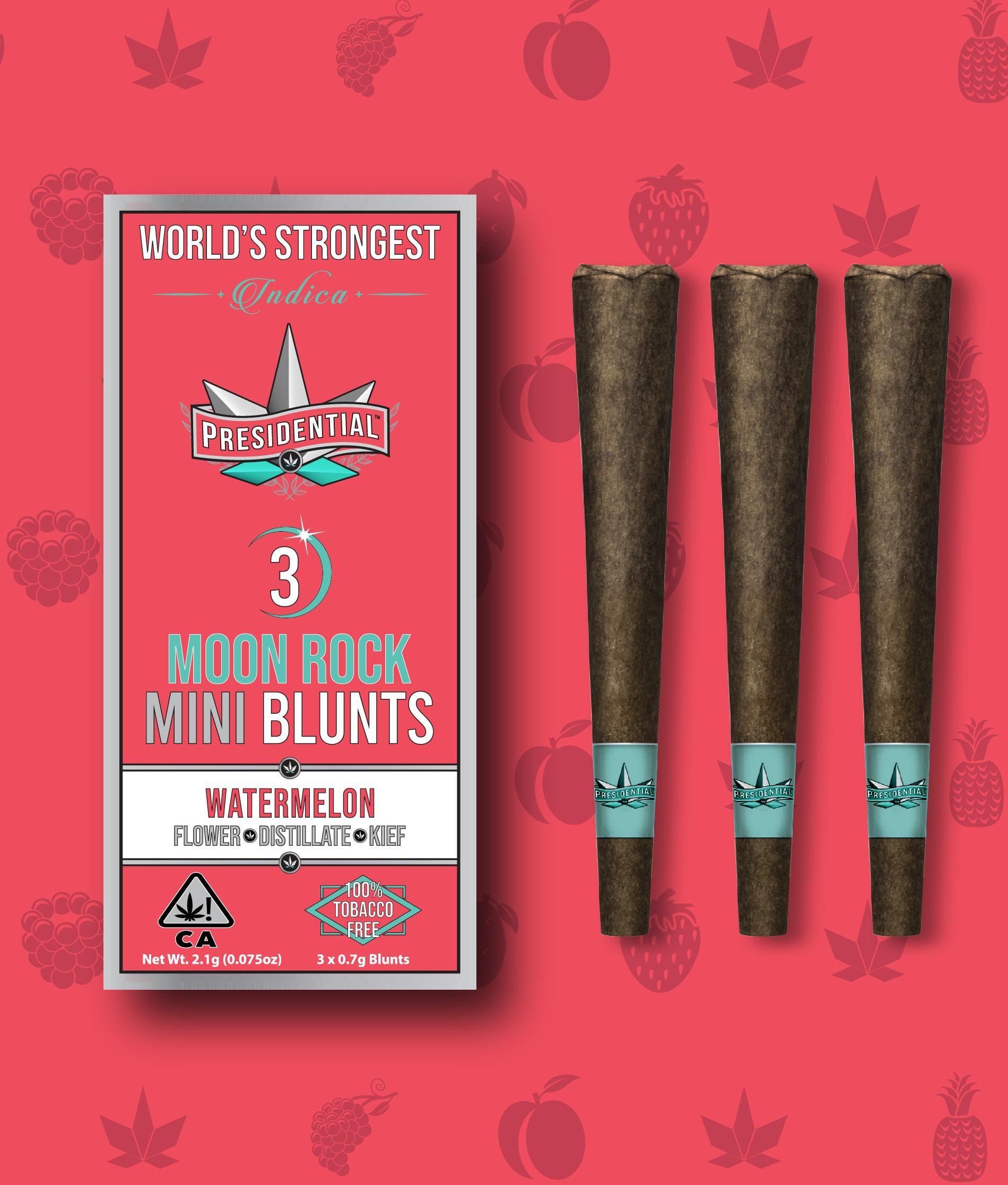 Presidential THC: Watermelon Mini Moonrock Blunts