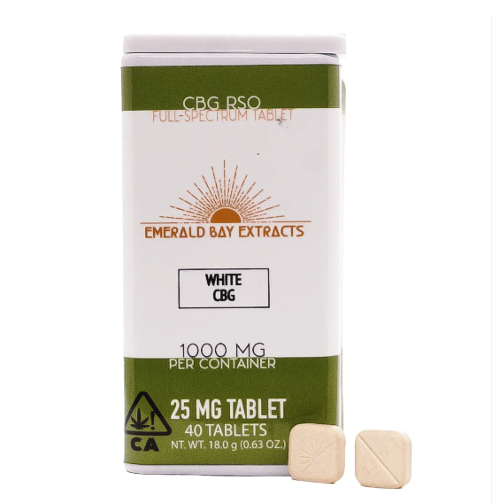 White CBG RSO Tablets 25mg - Emerald Bay Extracts -  - $42 - Capsules