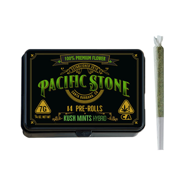 Pacific Stone Prerolls - Kush Mints (7g/14-pack Hybrid)