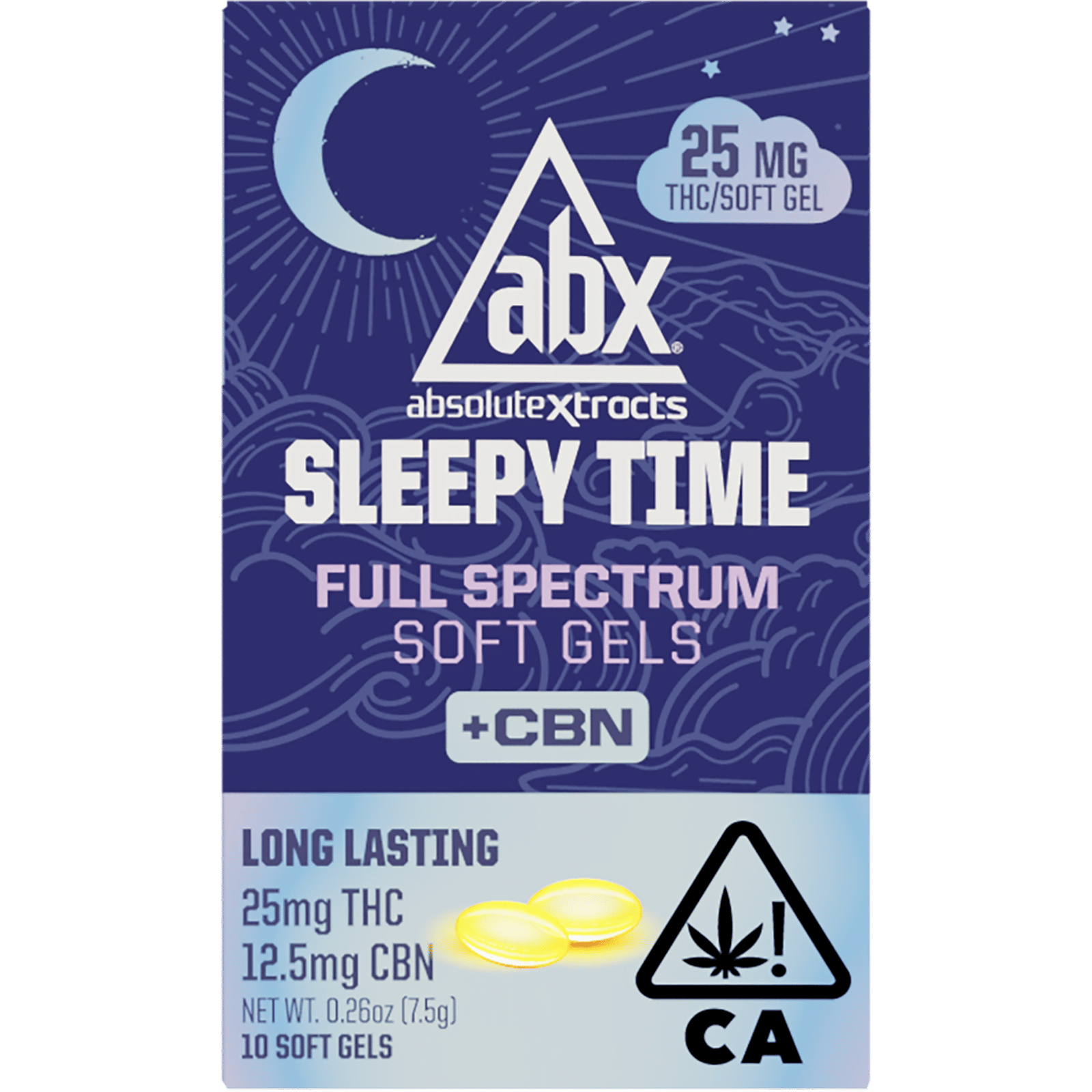 Sleepytime 25mg Softgels w/ CBN (10 capsules) - ABX - 25x10 Sleepytime - $35 - Capsules