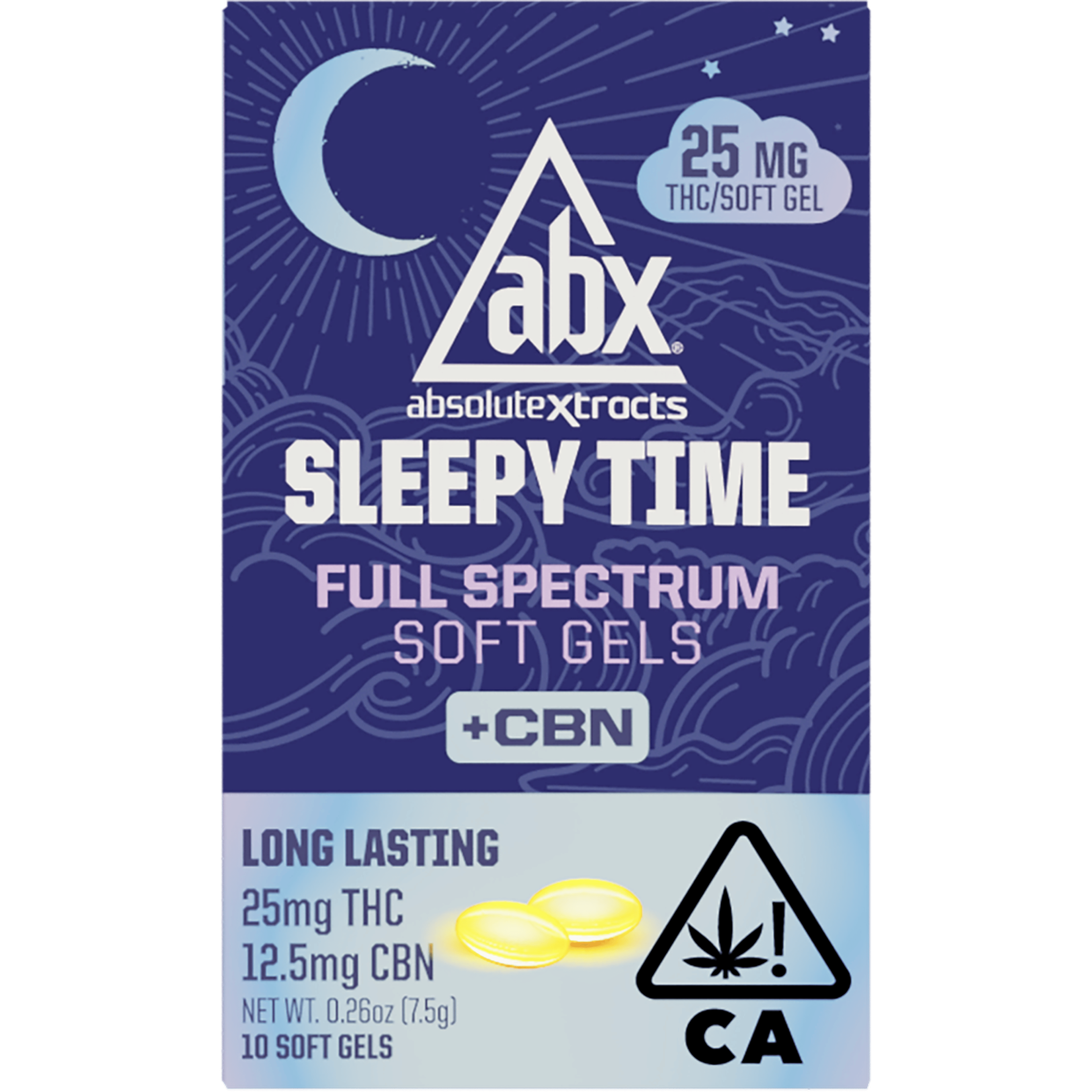 Sleepytime 25mg Softgels w/ CBN (10 capsules) - ABX - 25x10 Sleepytime - $35 - Capsules