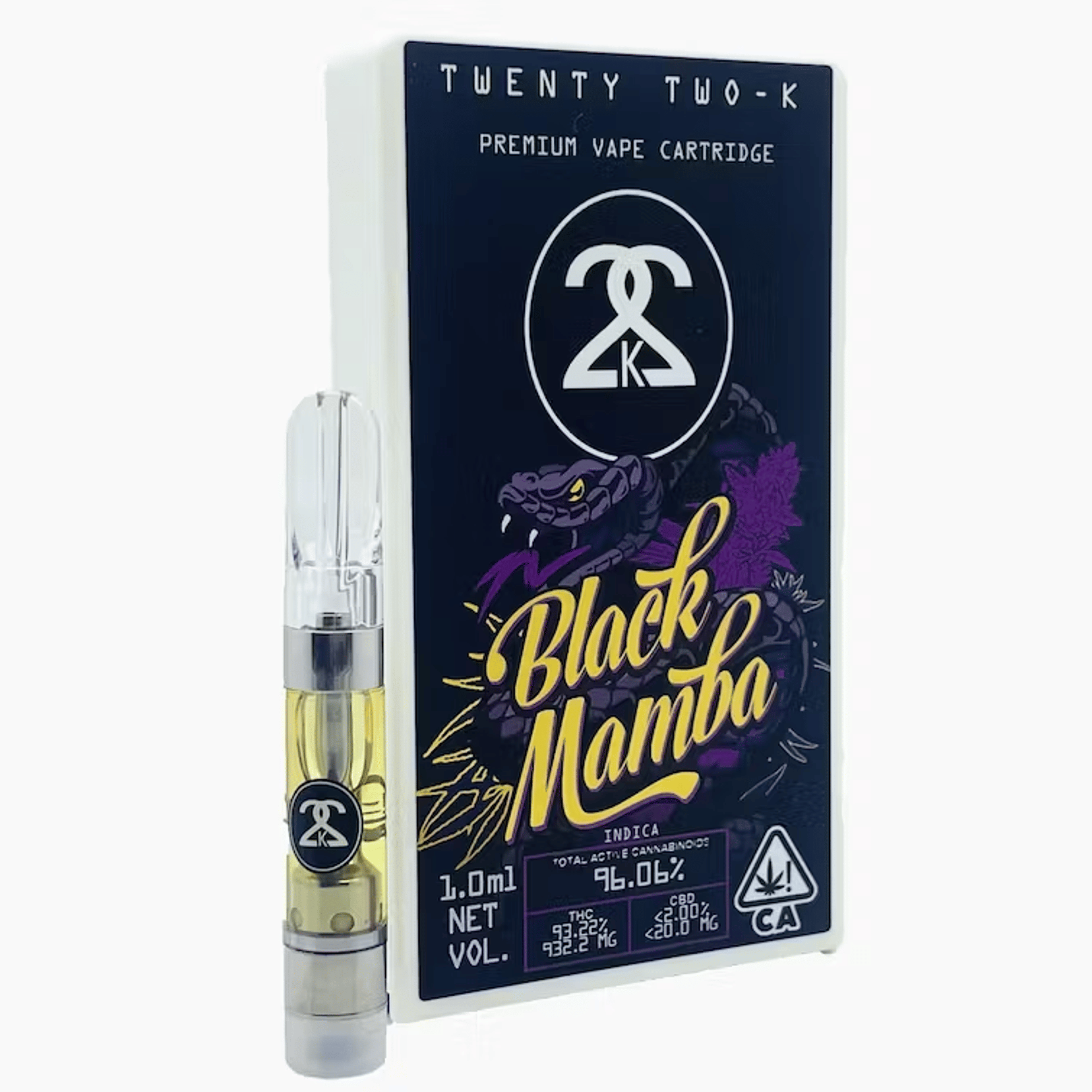 Premium Cart: Black Mamba - 1g - Twenty Two K / 22k - - $30 - Cartridges / Pens