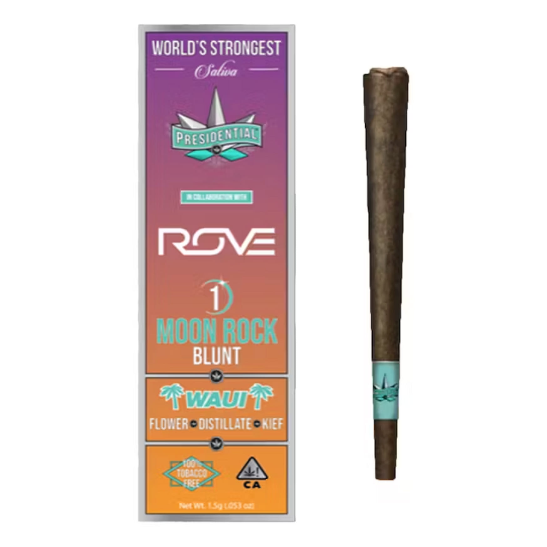 Waui (S) 1.5g Moon Rock Blunt - Presidential - Waui (S) Moon Rock Blunt - $17 - Prerolls