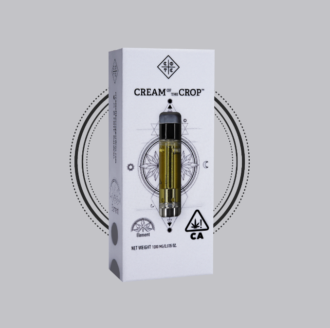 Cream Of The Crop Elements (Live +) | 1g - Strawberry Cough - Cartridge - Sativa - Cream Of The Crop -  - $24 - Vape Carts