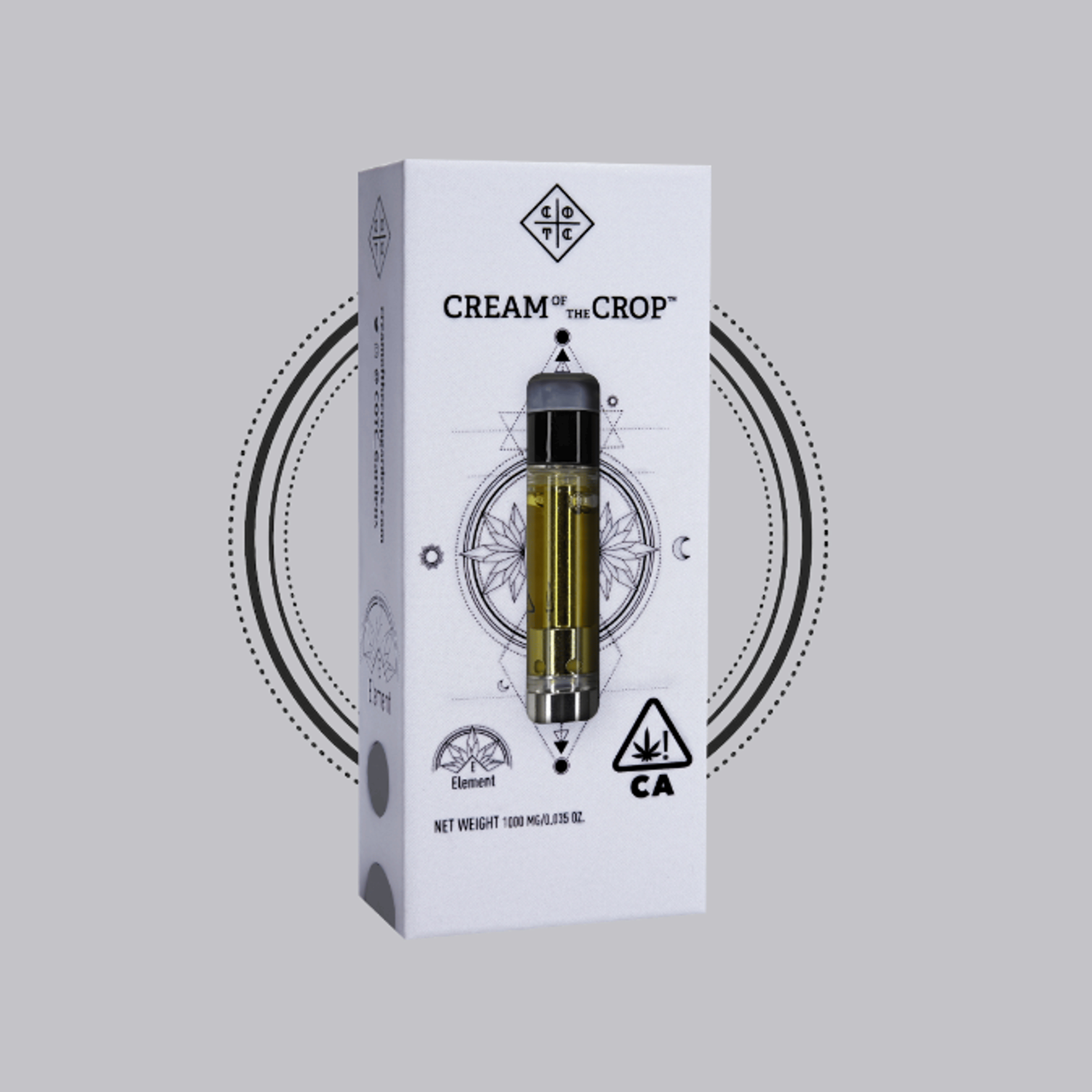 Cream Of The Crop Elements (Live +) | 1g - Strawberry Cough - Cartridge - Sativa - Cream Of The Crop - - $24 - Vape Carts