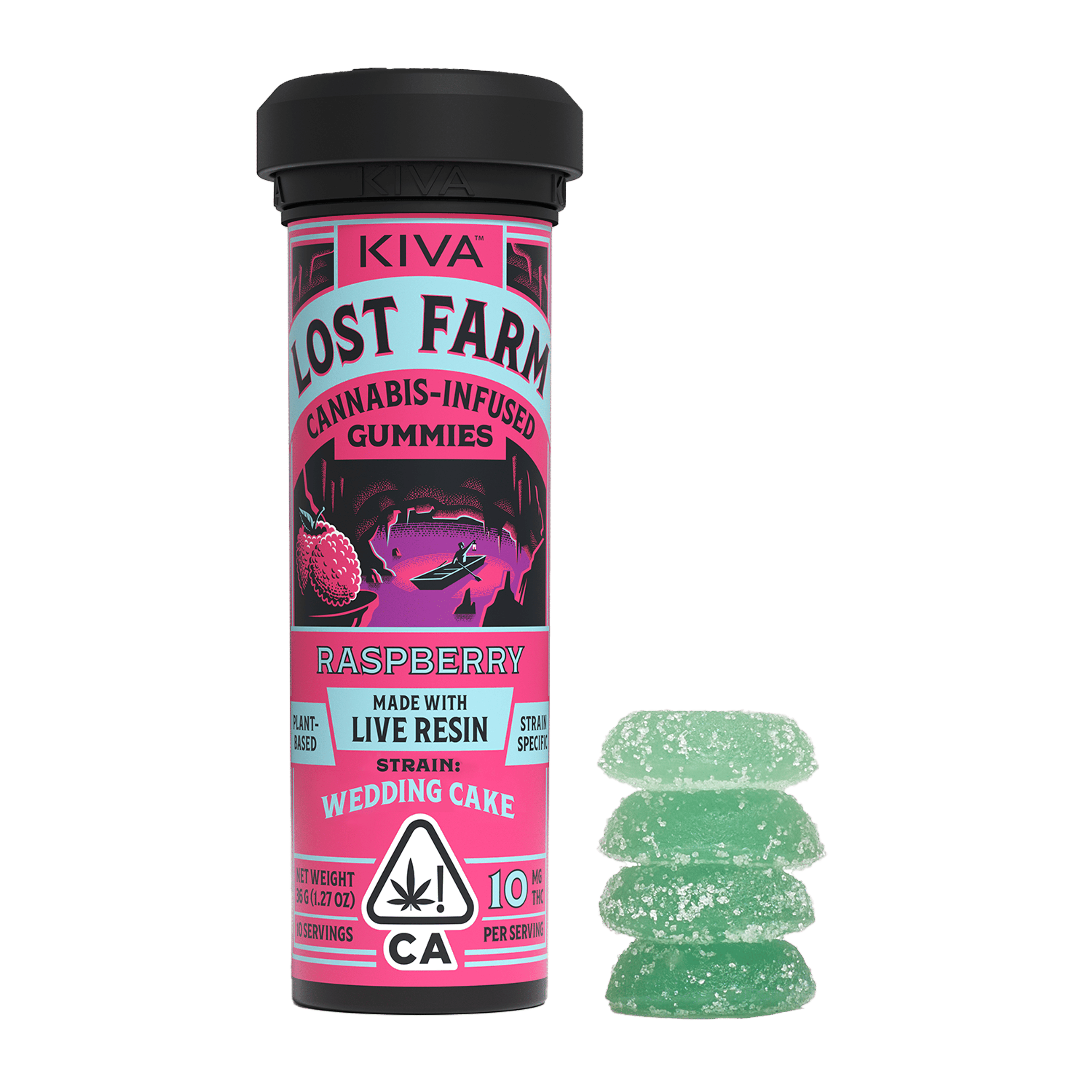 $28.45 - Raspberry Wedding Cake Gummies Lost Farm 100mg - Kiva - - $20.49 - Edibles