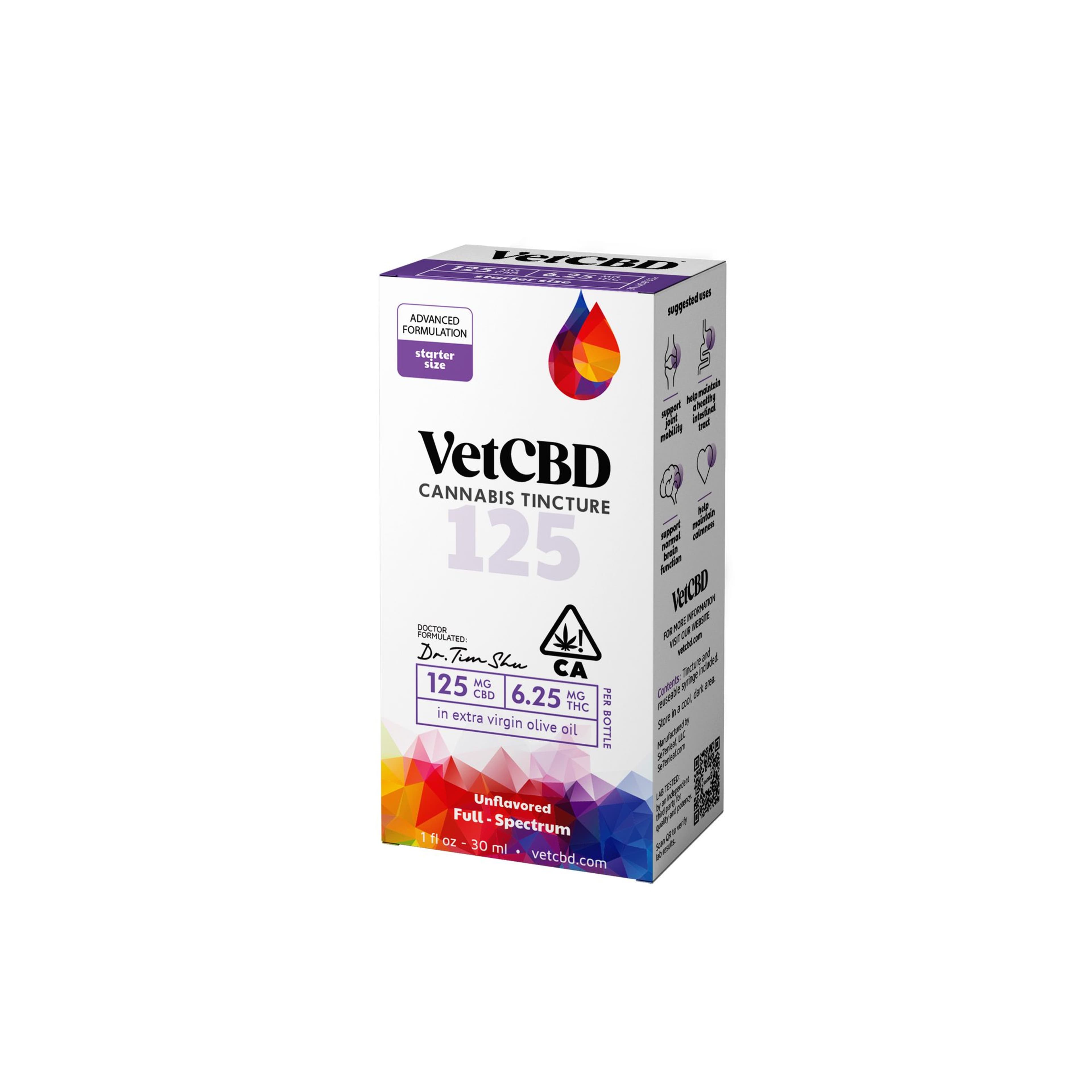 Regular Strength 125mg Pet Tincture - VetCBD - 1oz - $32 - Tinctures